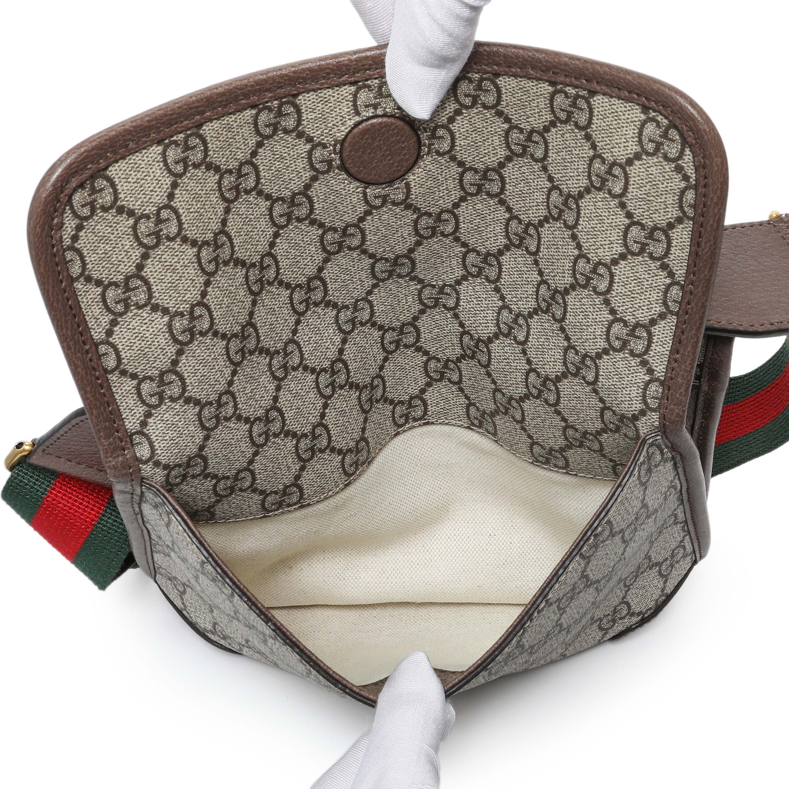 Gucci GG Supreme Monogram Web Small Neo Vintage Double Flap Messenger Bag - Image 5