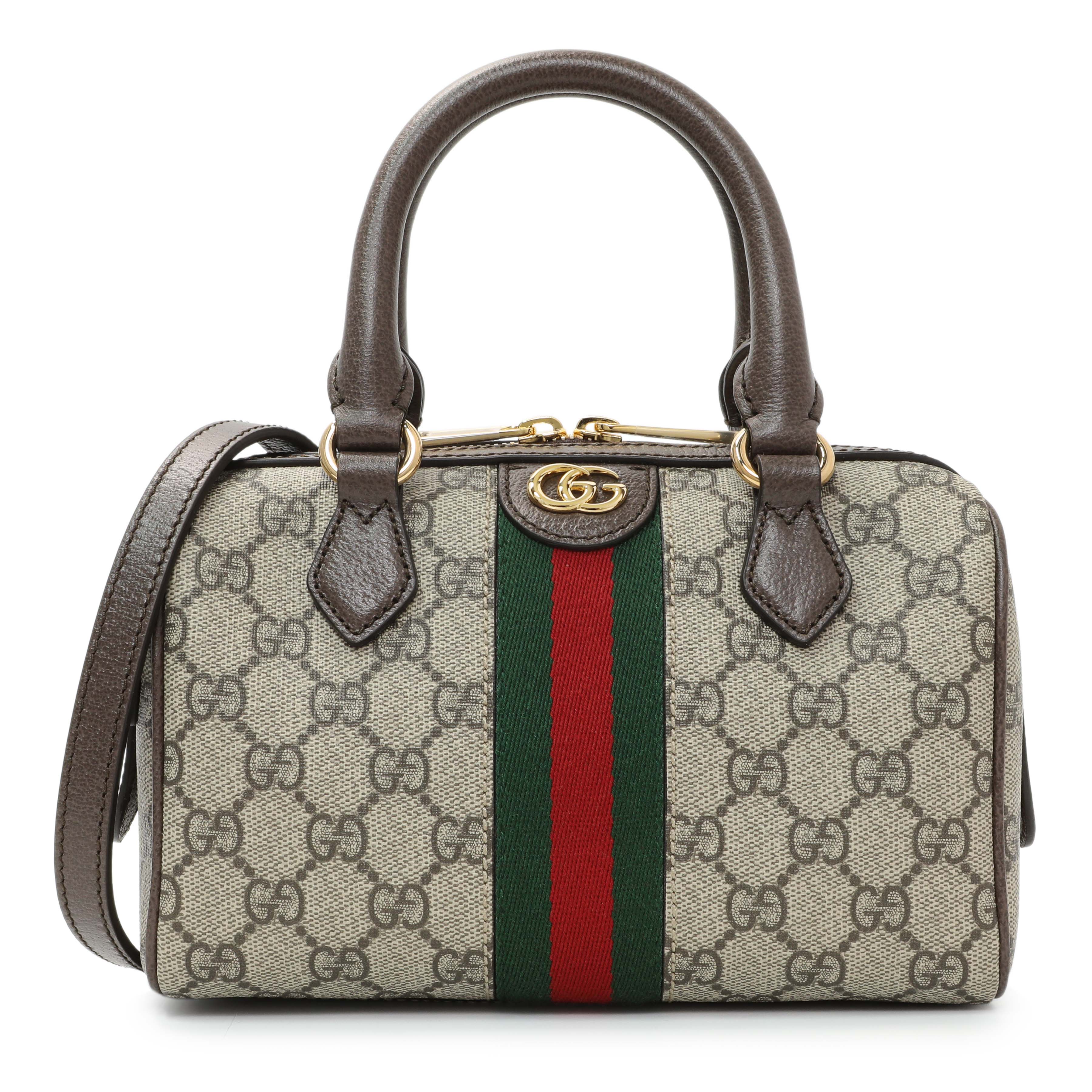 Gucci GG Supreme Monogram Web Small Ophidia Boston Bag