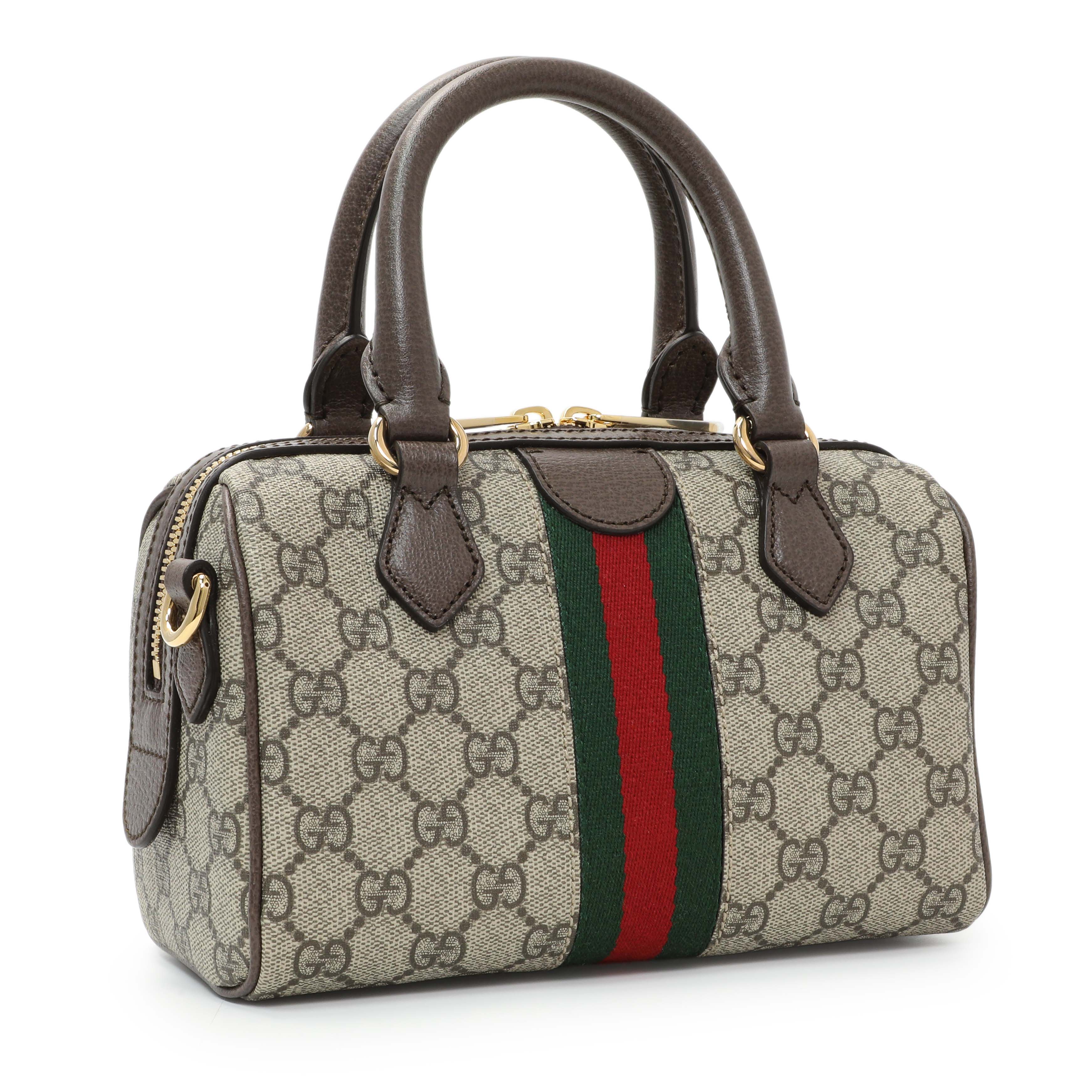 Gucci GG Supreme Monogram Web Small Ophidia Boston Bag - Image 2