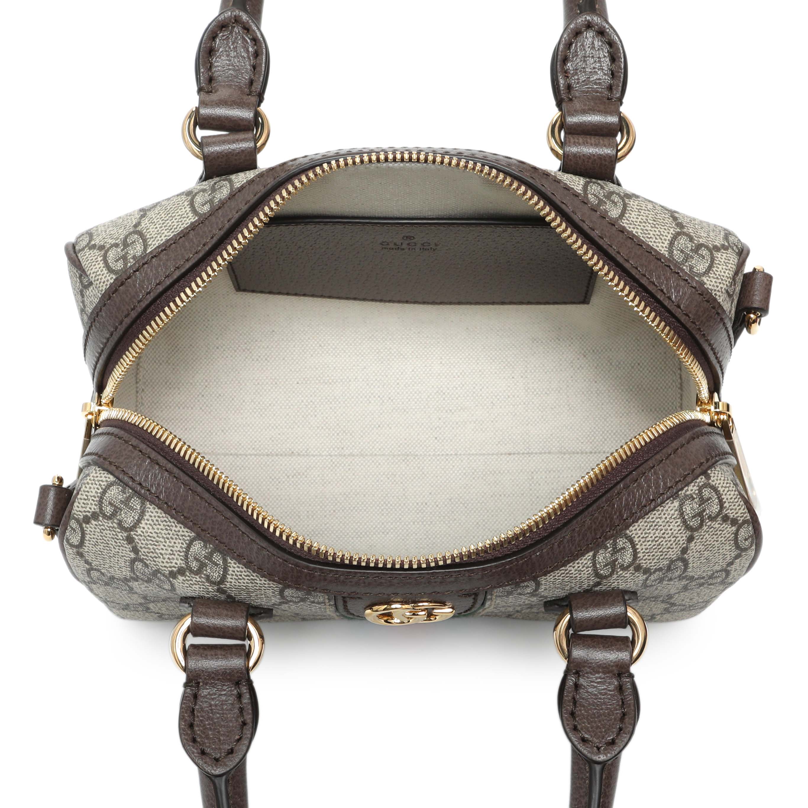 Gucci GG Supreme Monogram Web Small Ophidia Boston Bag - Image 4