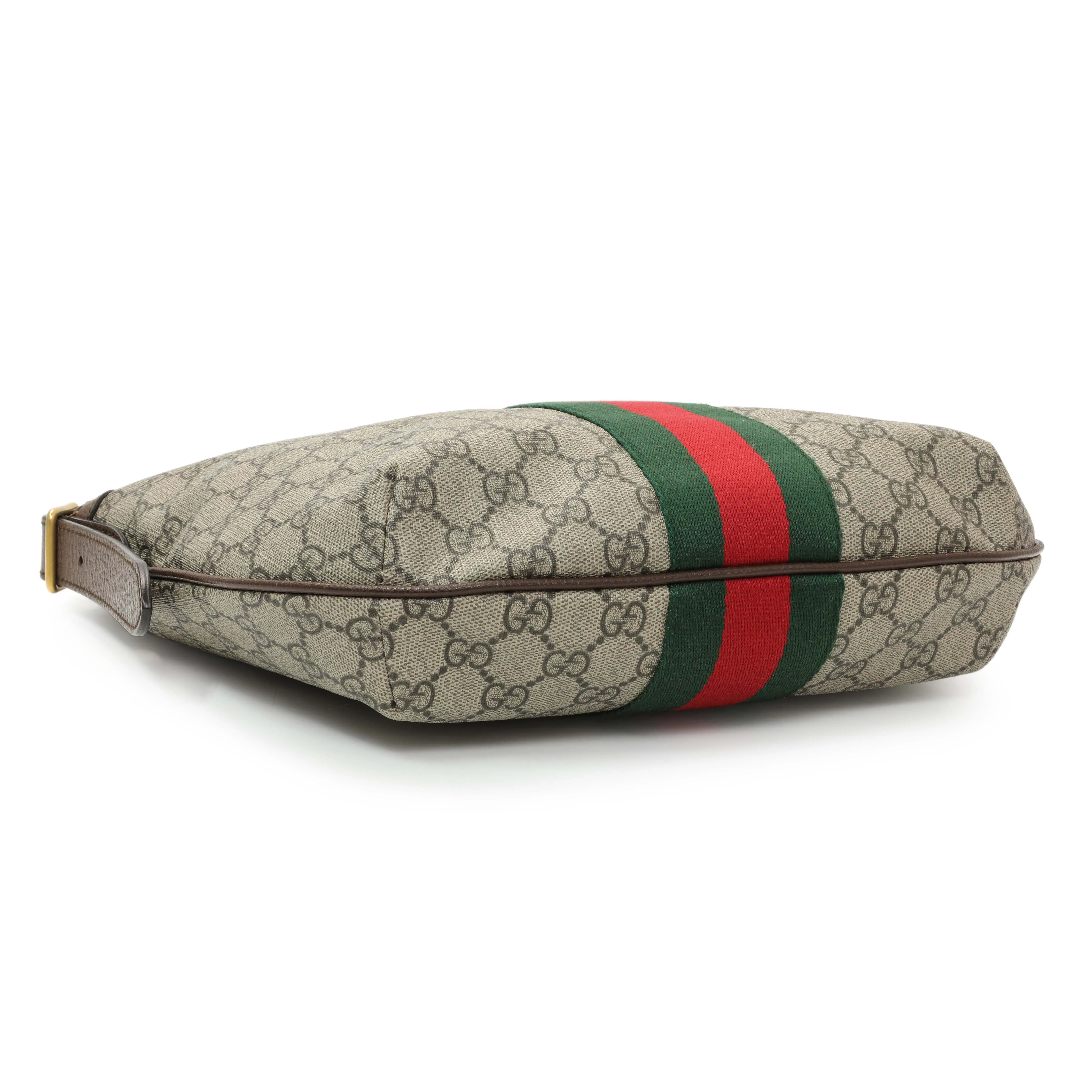 Gucci GG Supreme Monogram Web Small Ophidia Half Moon Hobo - Image 3