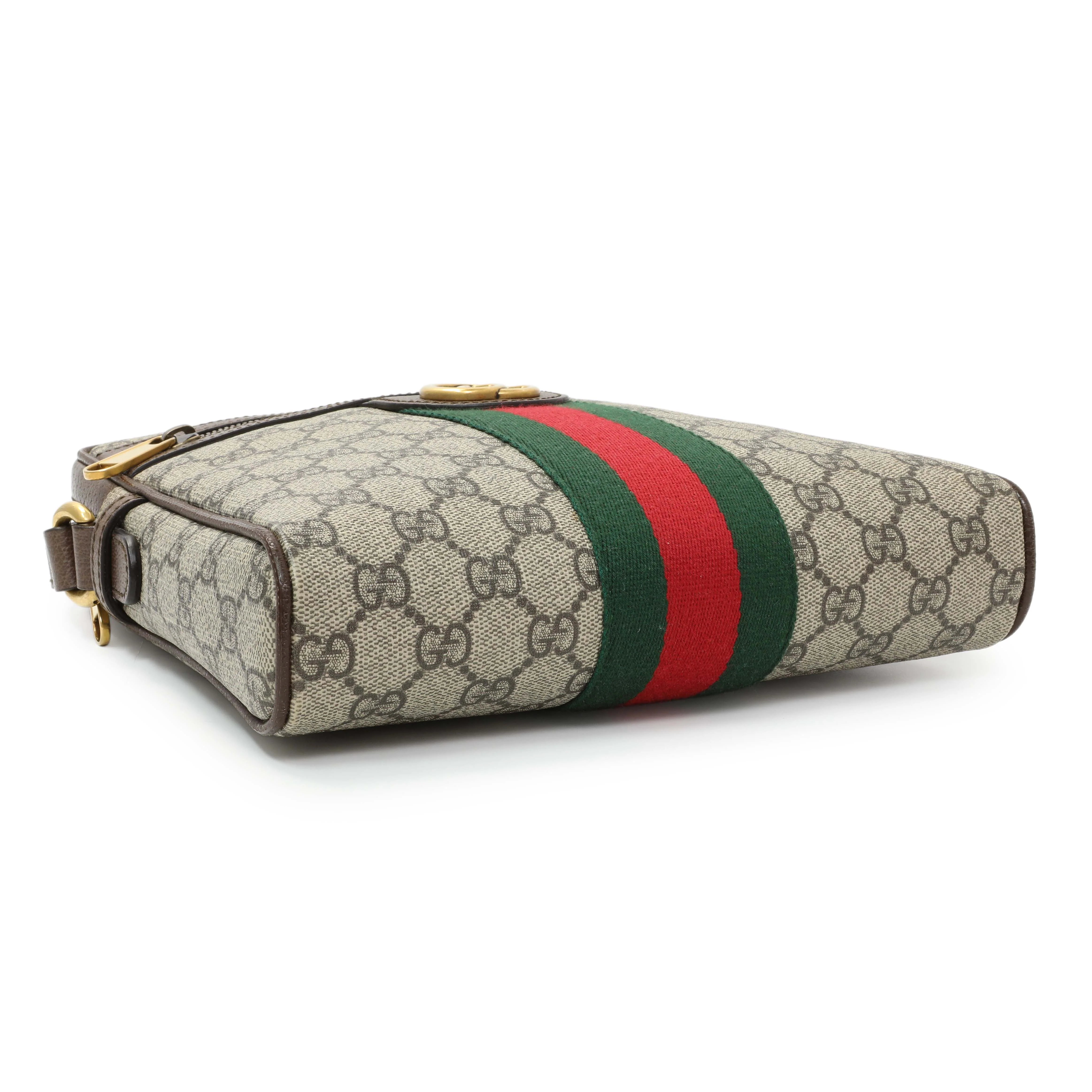 Gucci GG Supreme Monogram Web Small Ophidia Messenger Bag - Image 3