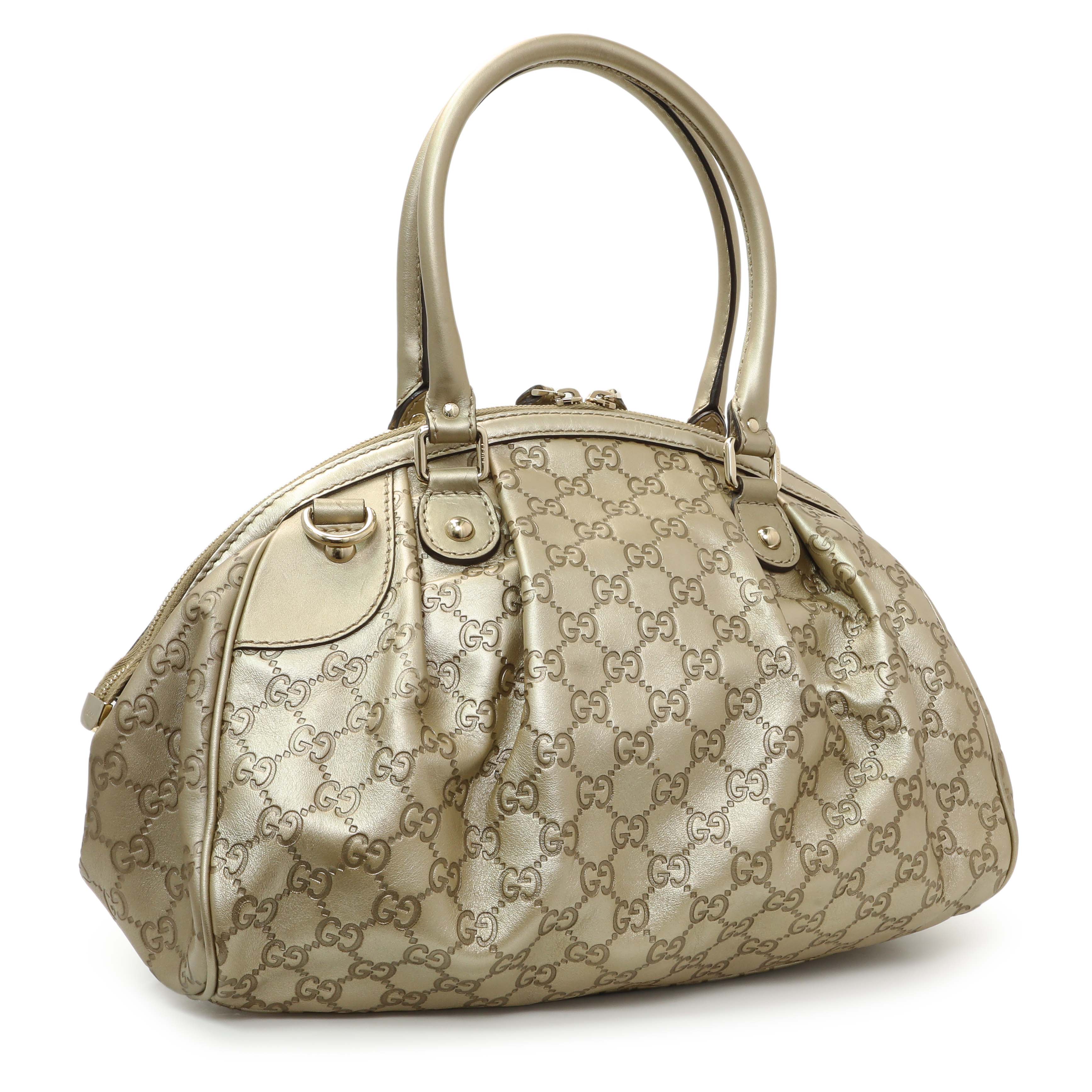 Gucci Gold Guccissima Sukey Boston Bag - Image 2