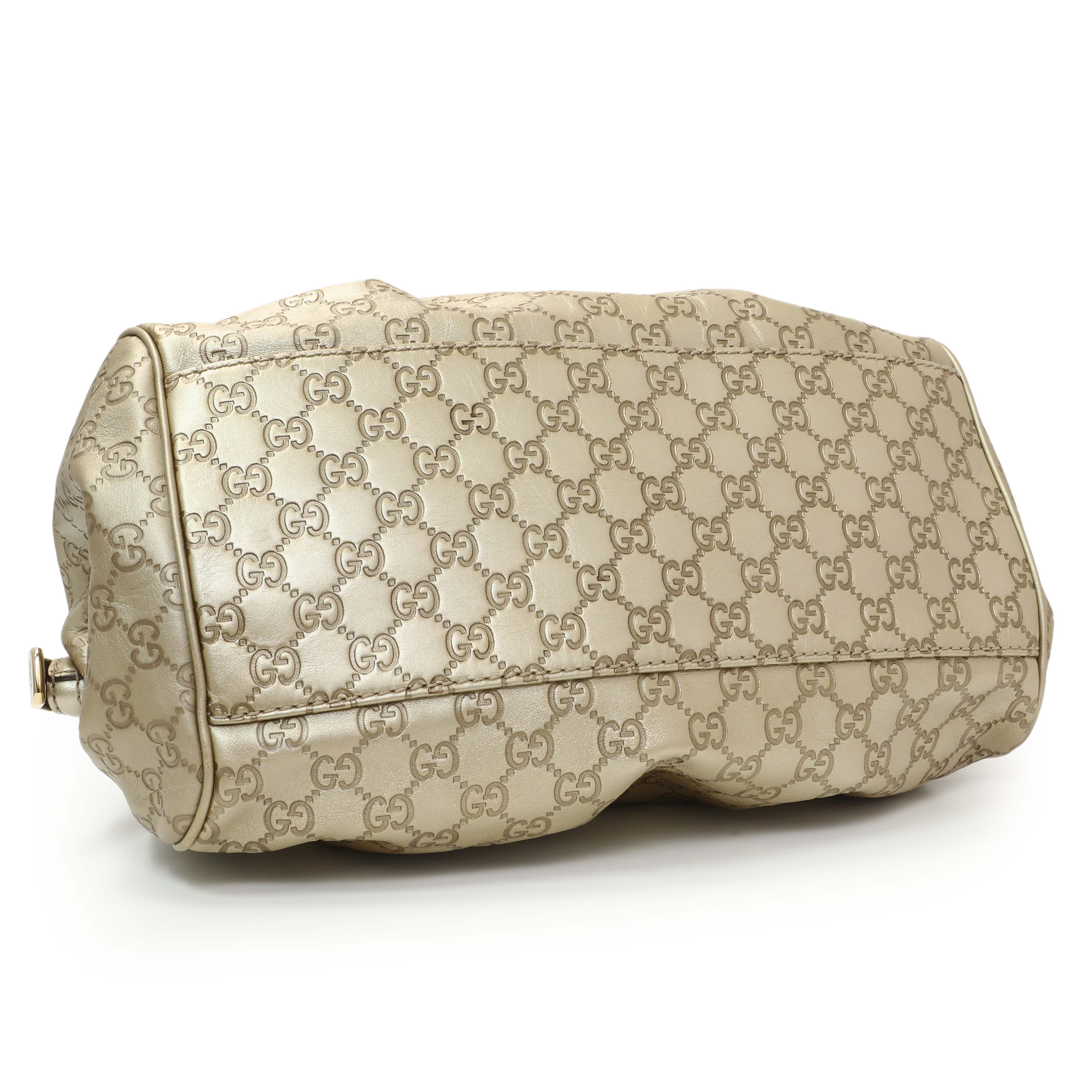 Gucci Gold Guccissima Sukey Boston Bag - Image 3