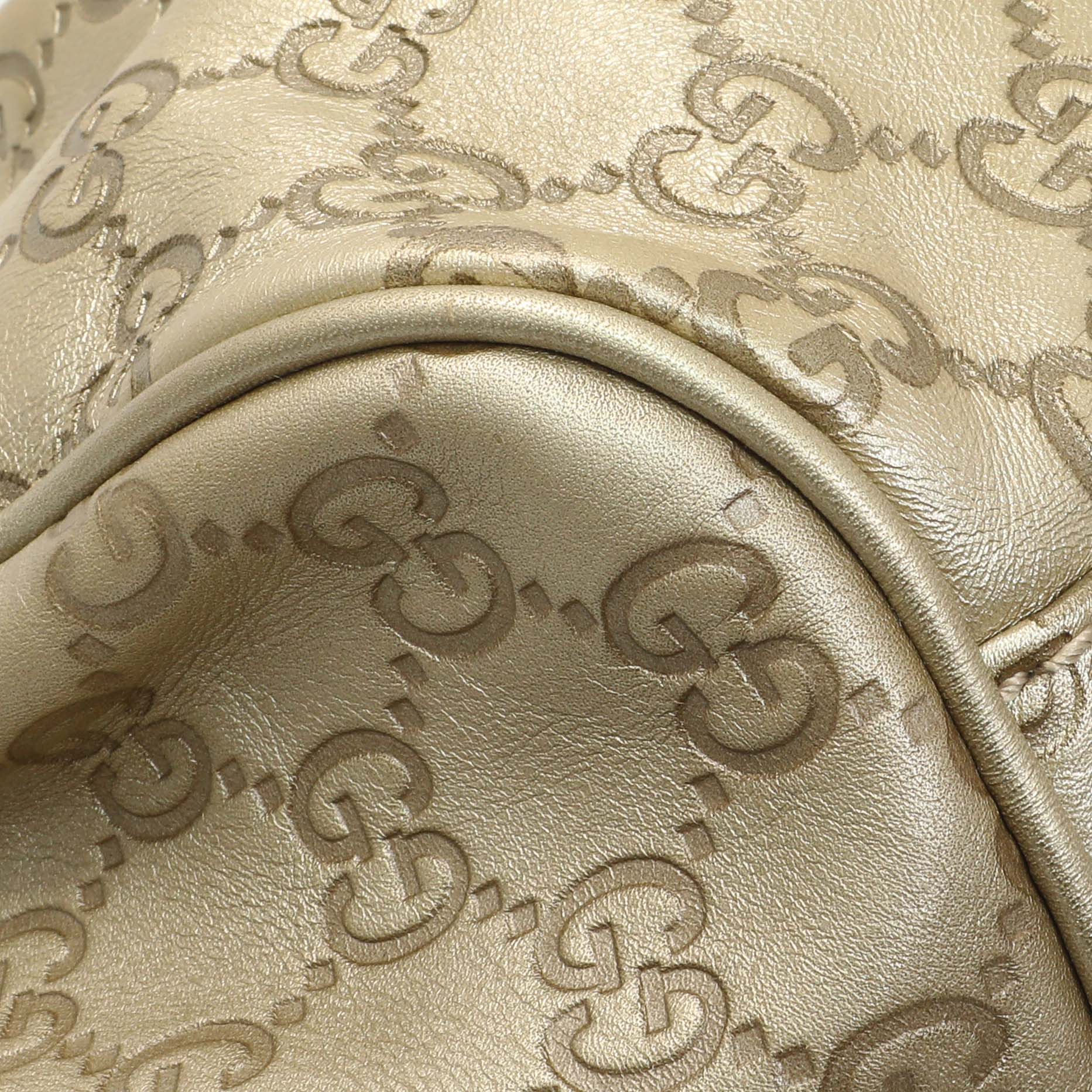 Gucci Gold Guccissima Sukey Boston Bag - Image 4