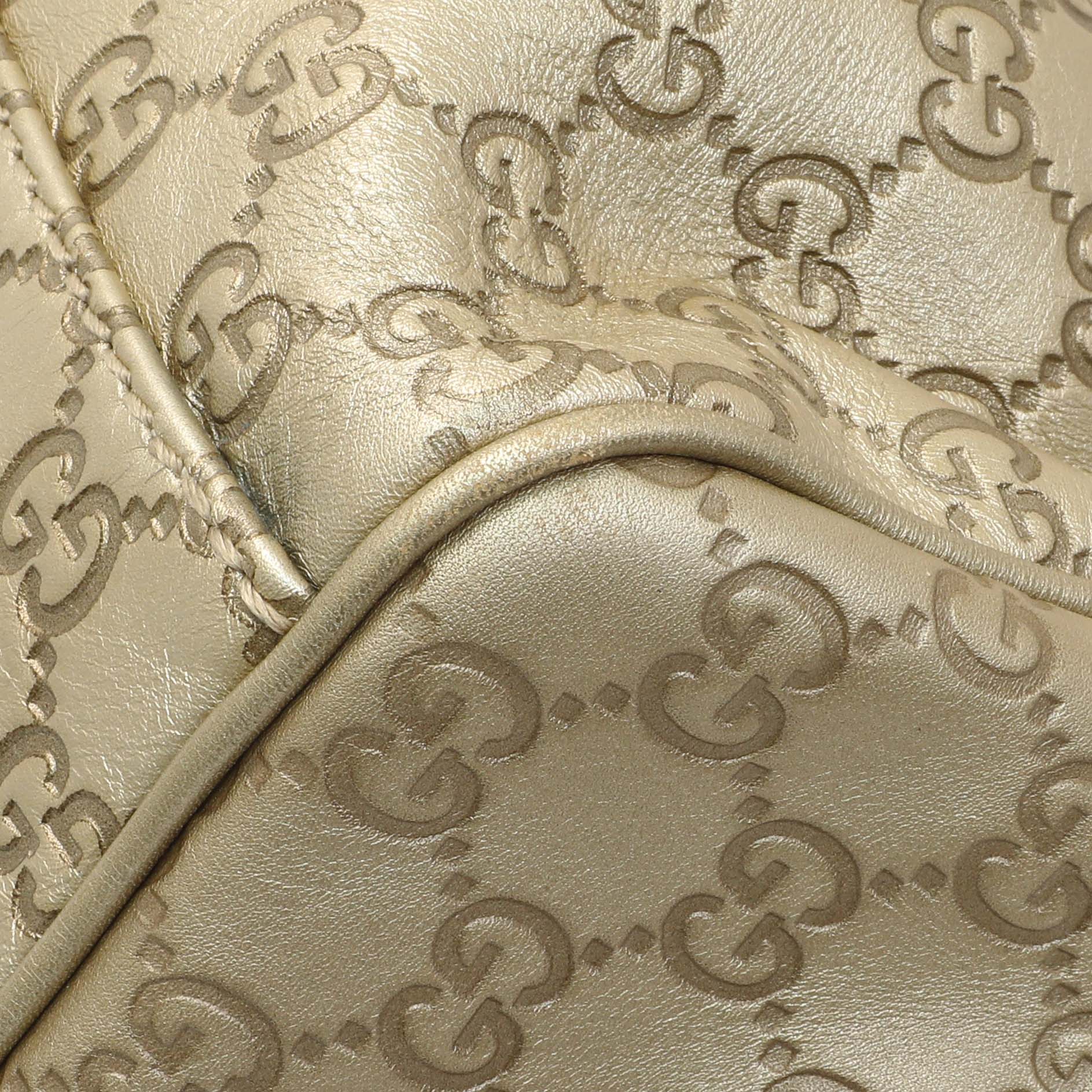 Gucci Gold Guccissima Sukey Boston Bag - Image 7