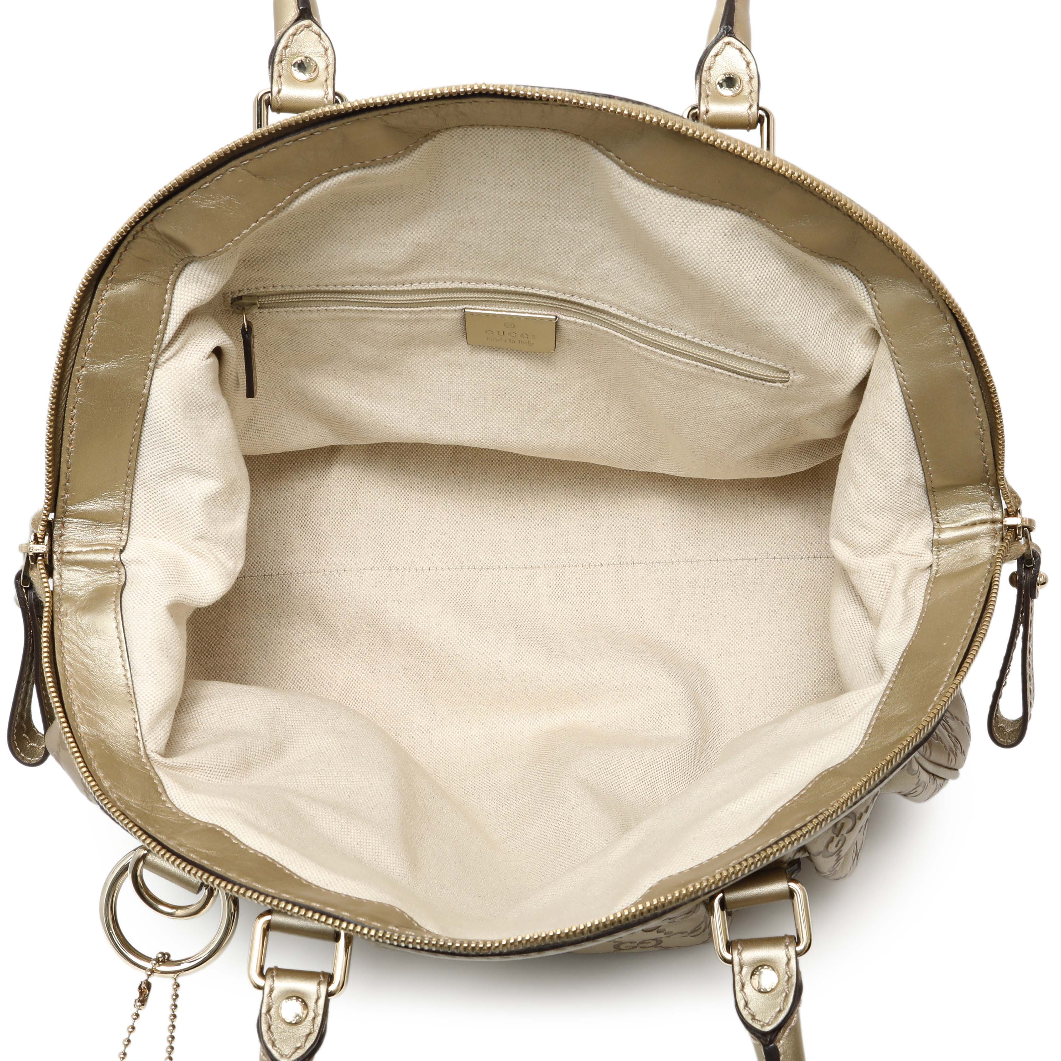 Gucci Gold Guccissima Sukey Boston Bag - Image 8