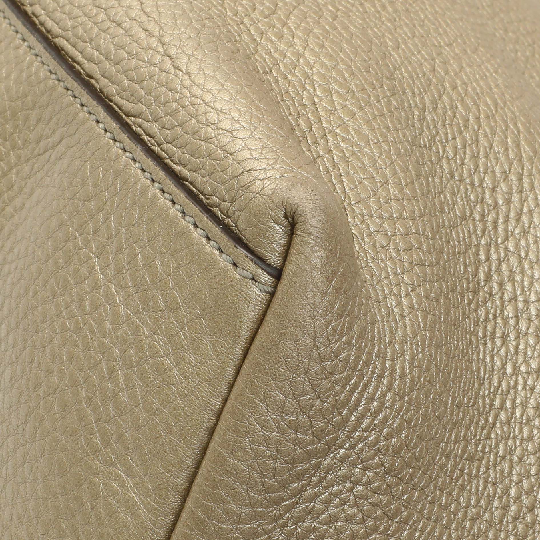 Gucci Gold Pebbled Calfskin Medium Soho Chain Shoulder Bag - Image 7