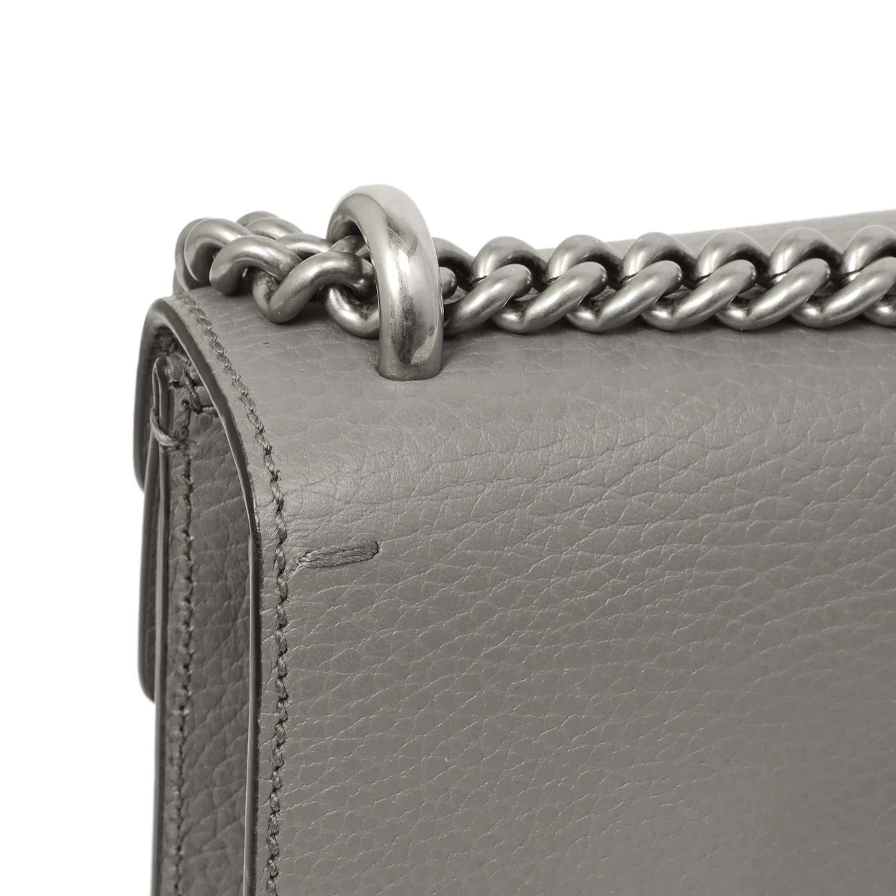 Gucci Grey Calfskin Enamel Small Dionysus Shoulder Bag - Image 12