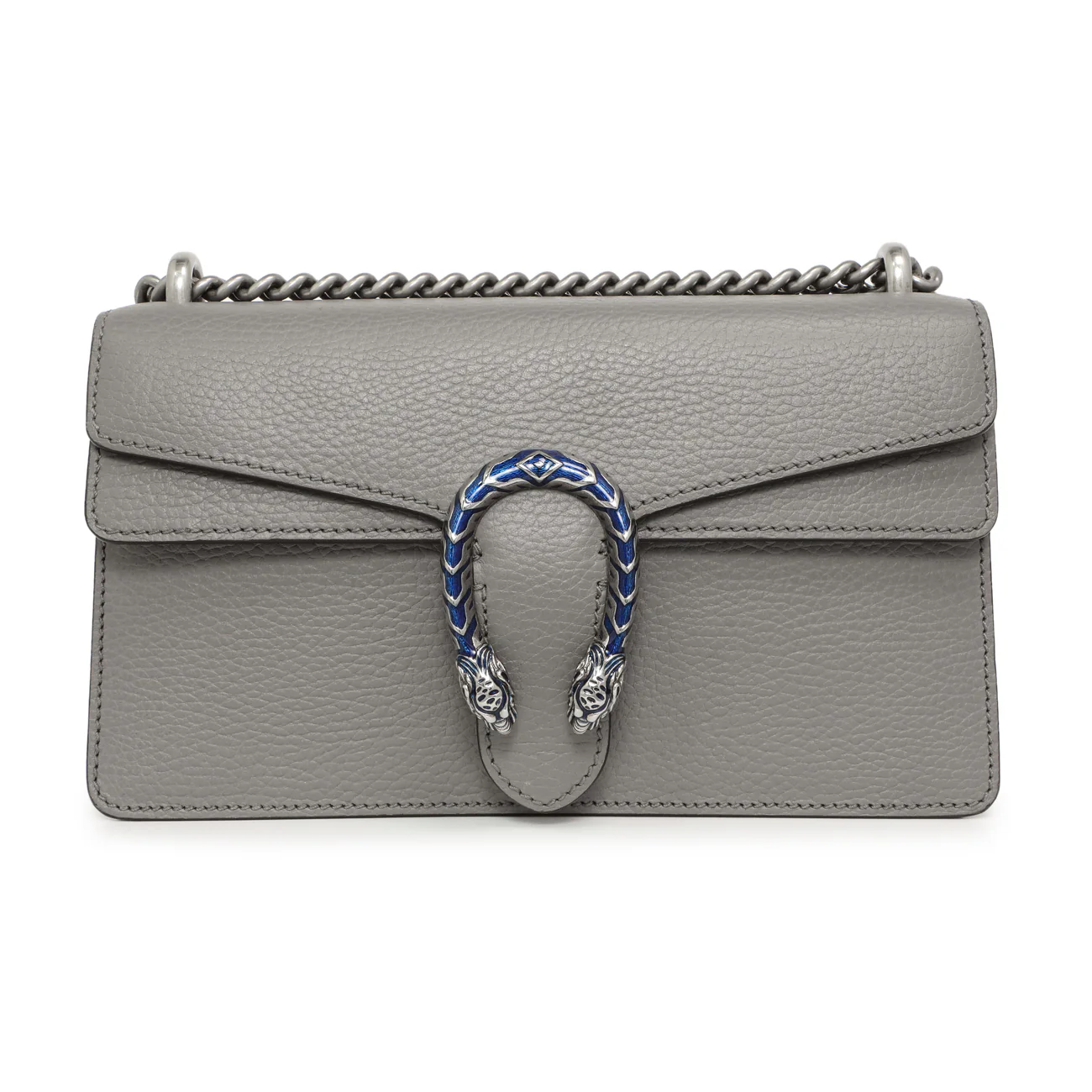 Gucci Grey Calfskin Enamel Small Dionysus Shoulder Bag - Image 2