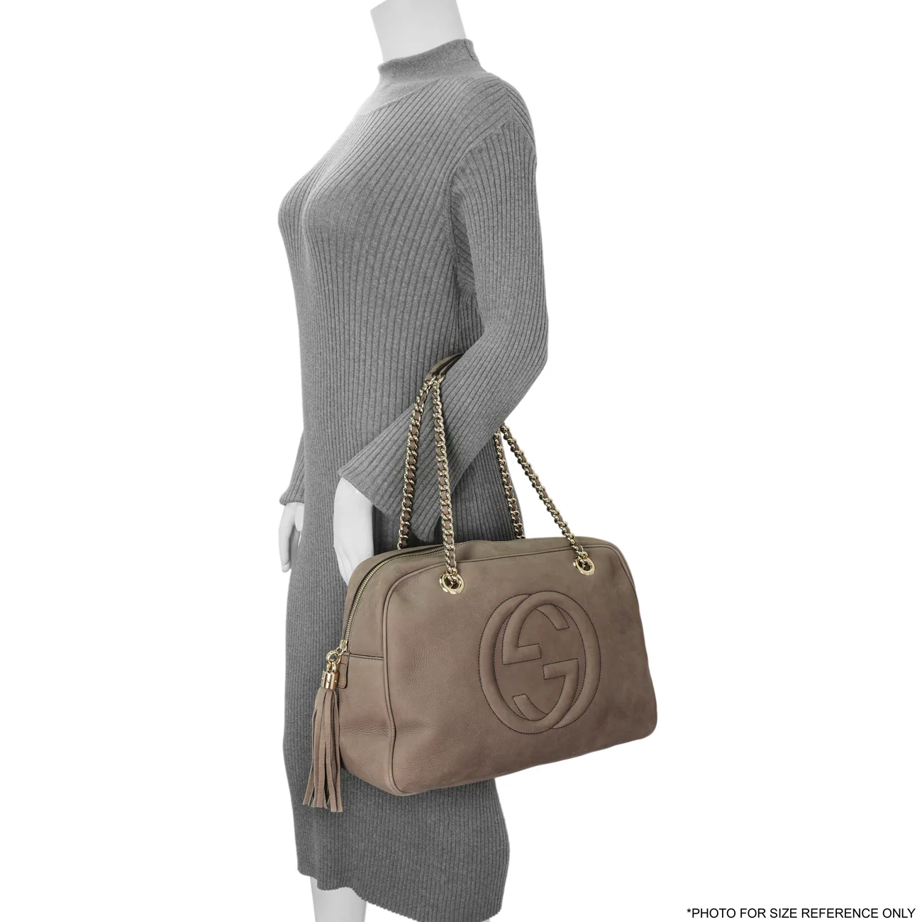 Gucci Grey Vitello Range Medium Soho Bowler - Image 11