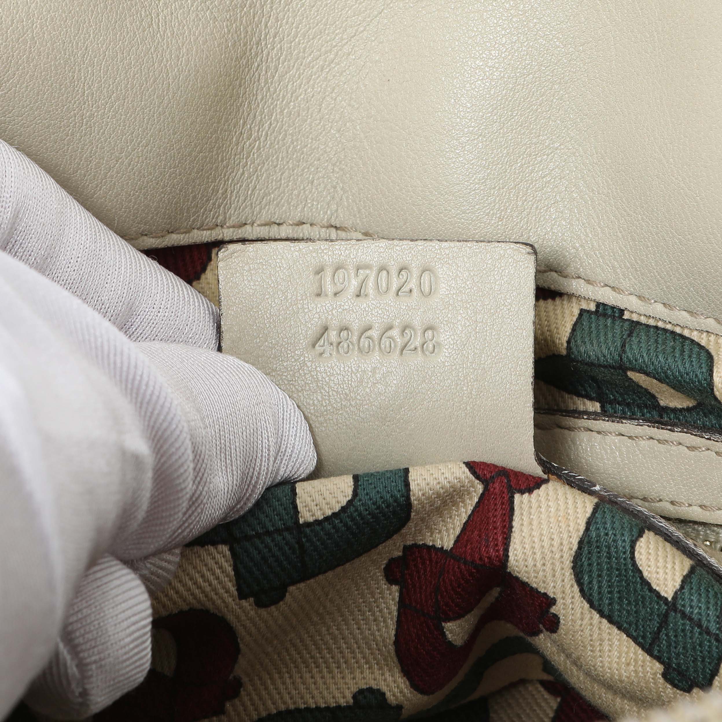 Gucci Guccissima Cream Hysteria Handbag - Image 10