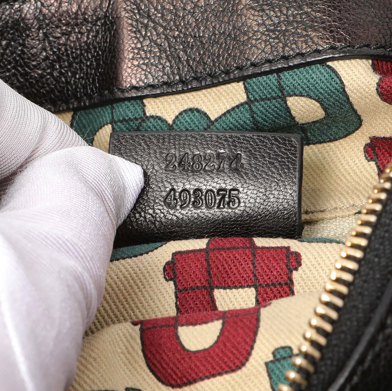 Gucci Guccissima Half Moon Bamboo Ring Hobo - Image 6