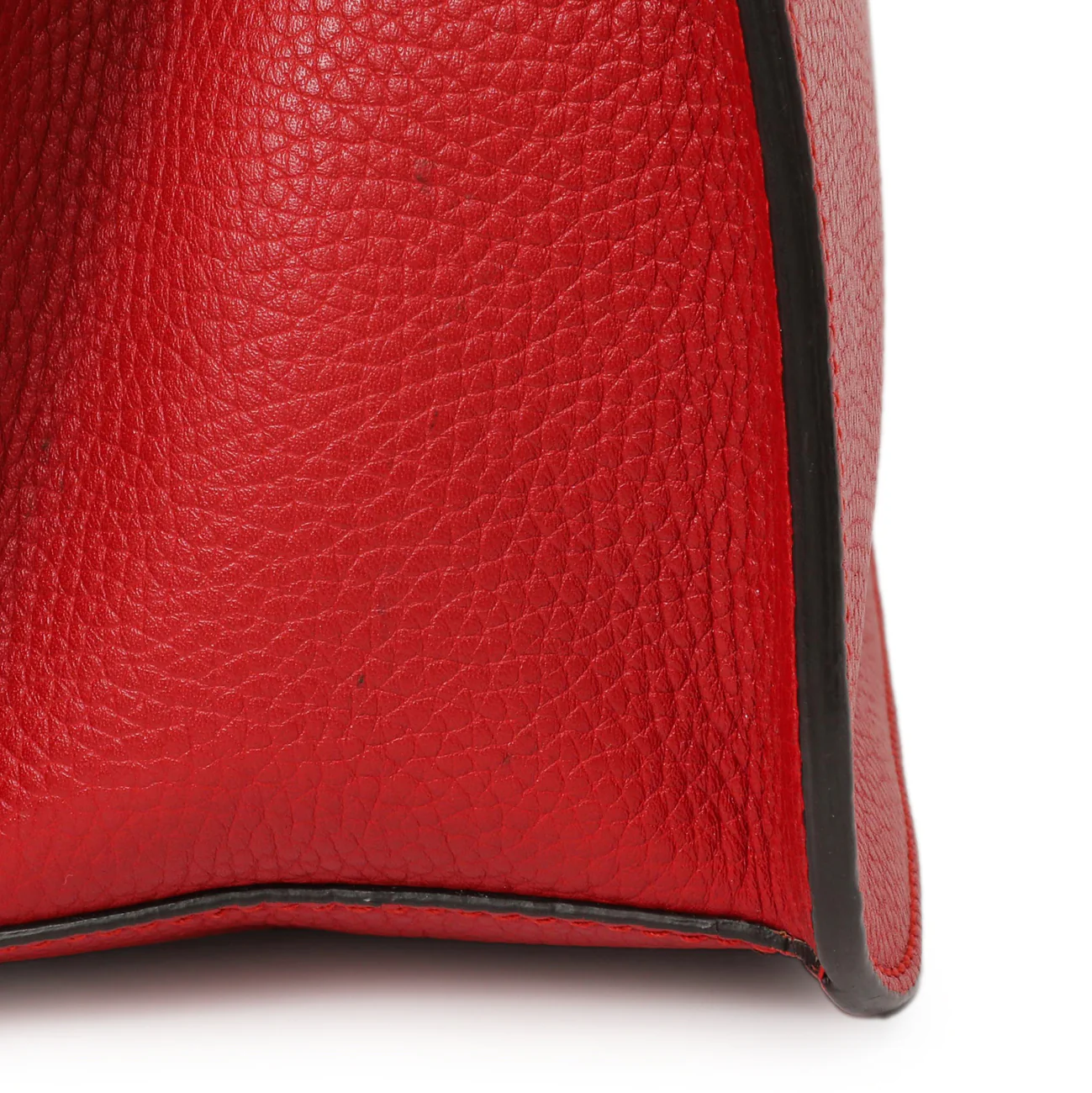 Gucci Hibiscus Red Calfskin Bamboo Daily Flap - Image 6