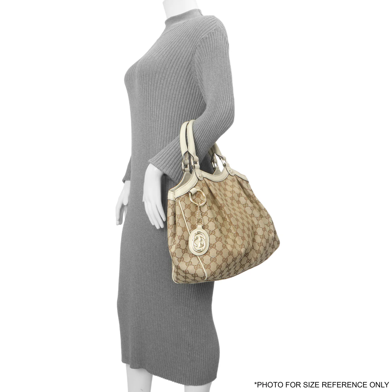 Gucci Ivory Monogram Medium Sukey Tote - Image 11