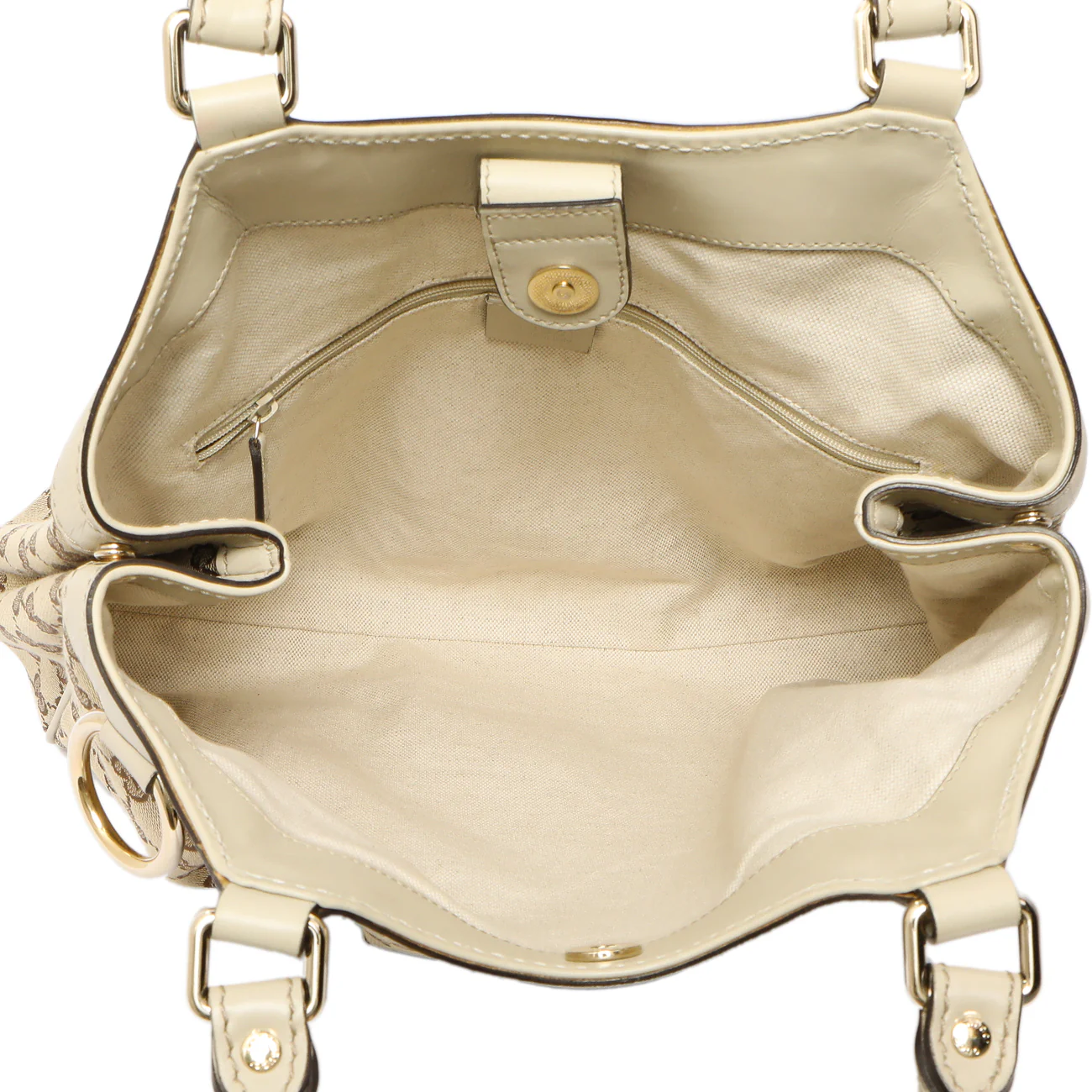 Gucci Ivory Monogram Medium Sukey Tote - Image 8