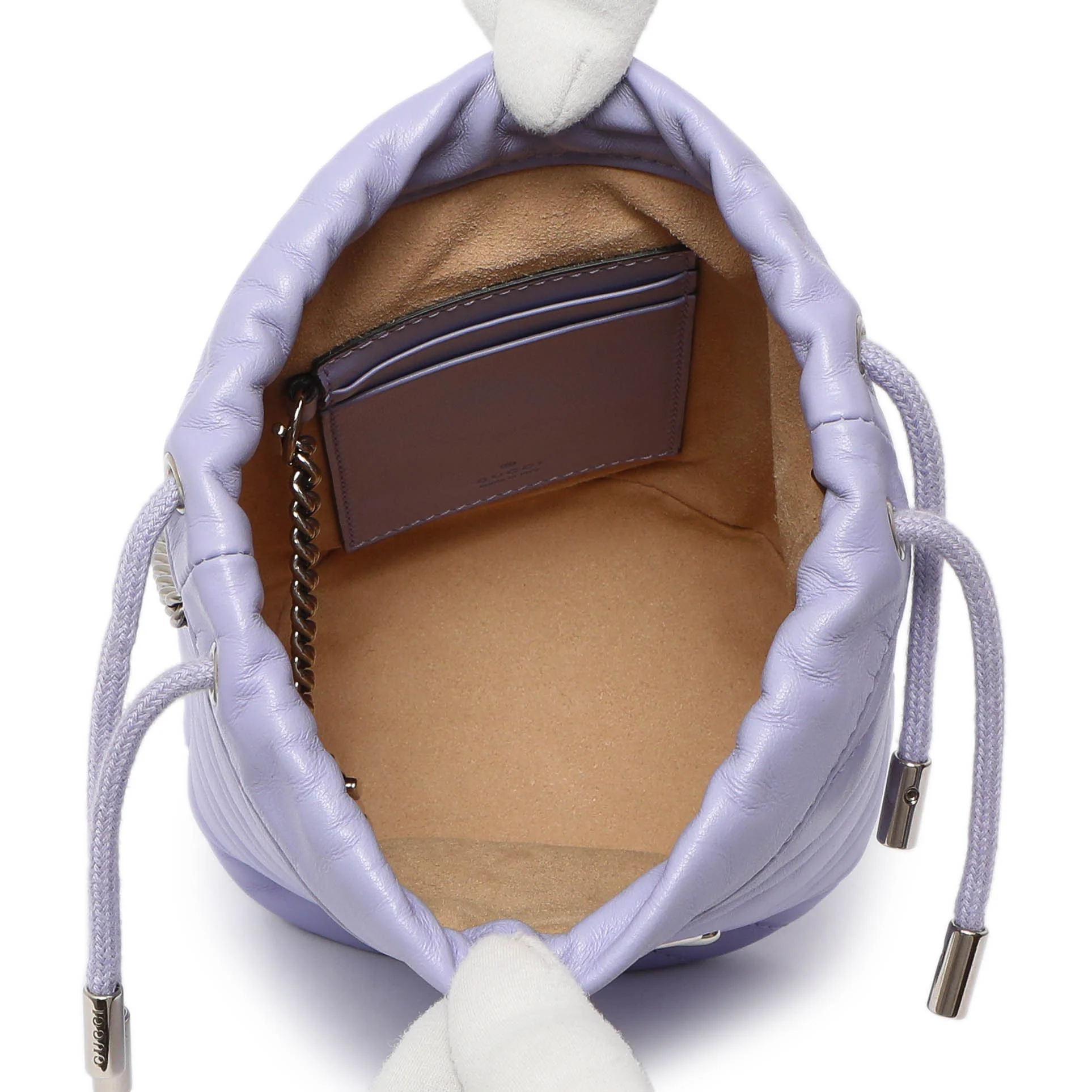 Gucci Lapis Calfskin Matelasse Mini GG Marmont Bucket - Image 5