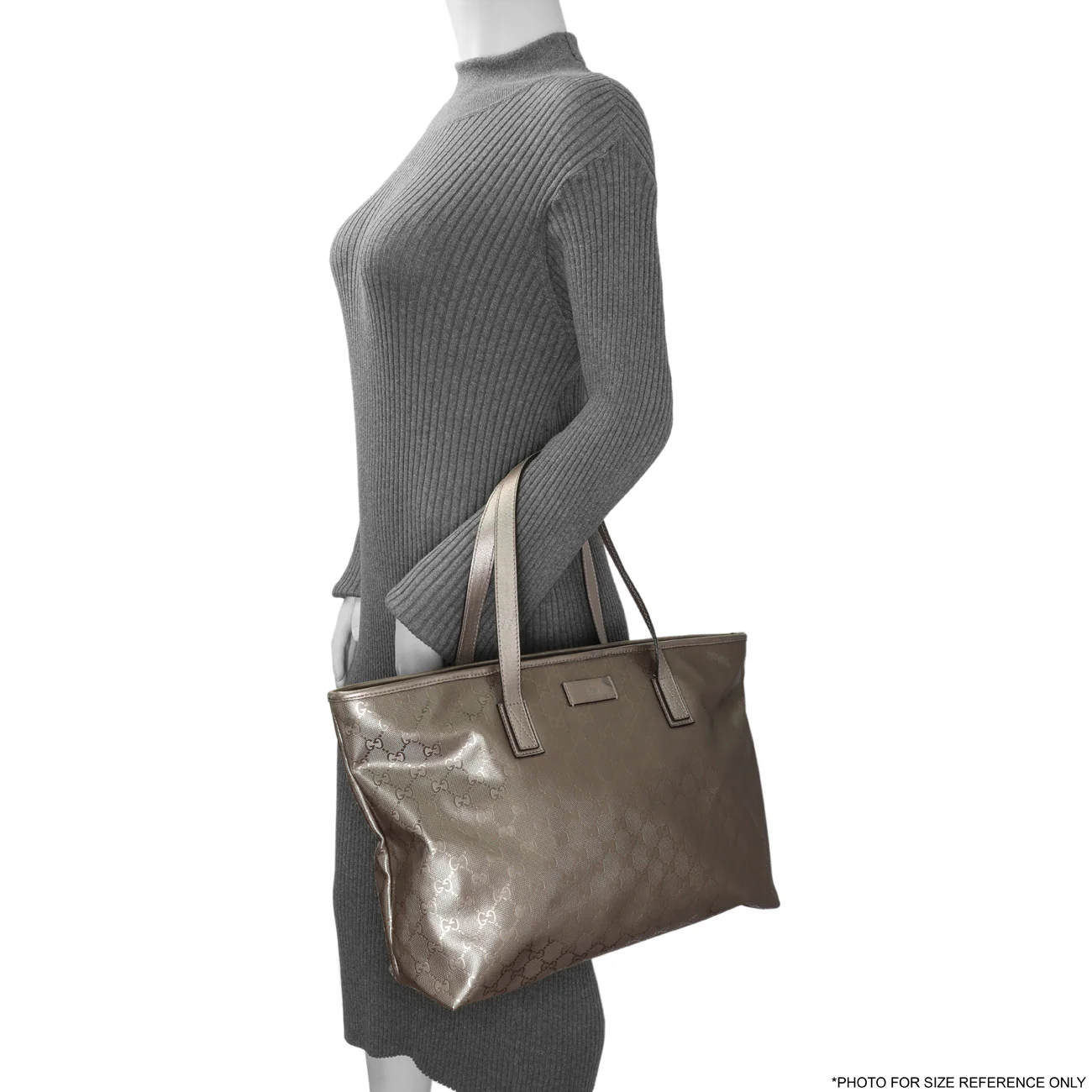Gucci Mauve Imprime Monogram Zipped Tote - Image 14