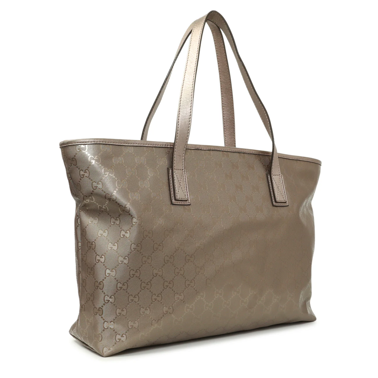 Gucci Mauve Imprime Monogram Zipped Tote - Image 2
