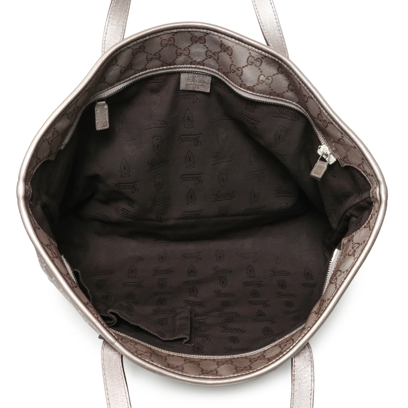 Gucci Mauve Imprime Monogram Zipped Tote - Image 8