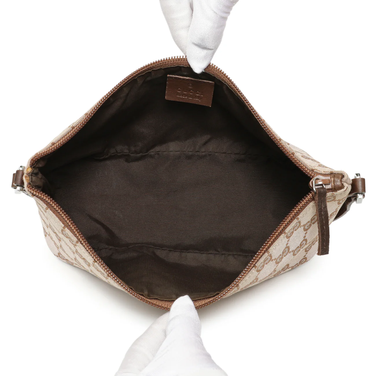 Gucci Monogram Canvas Boat Pochette - Image 8