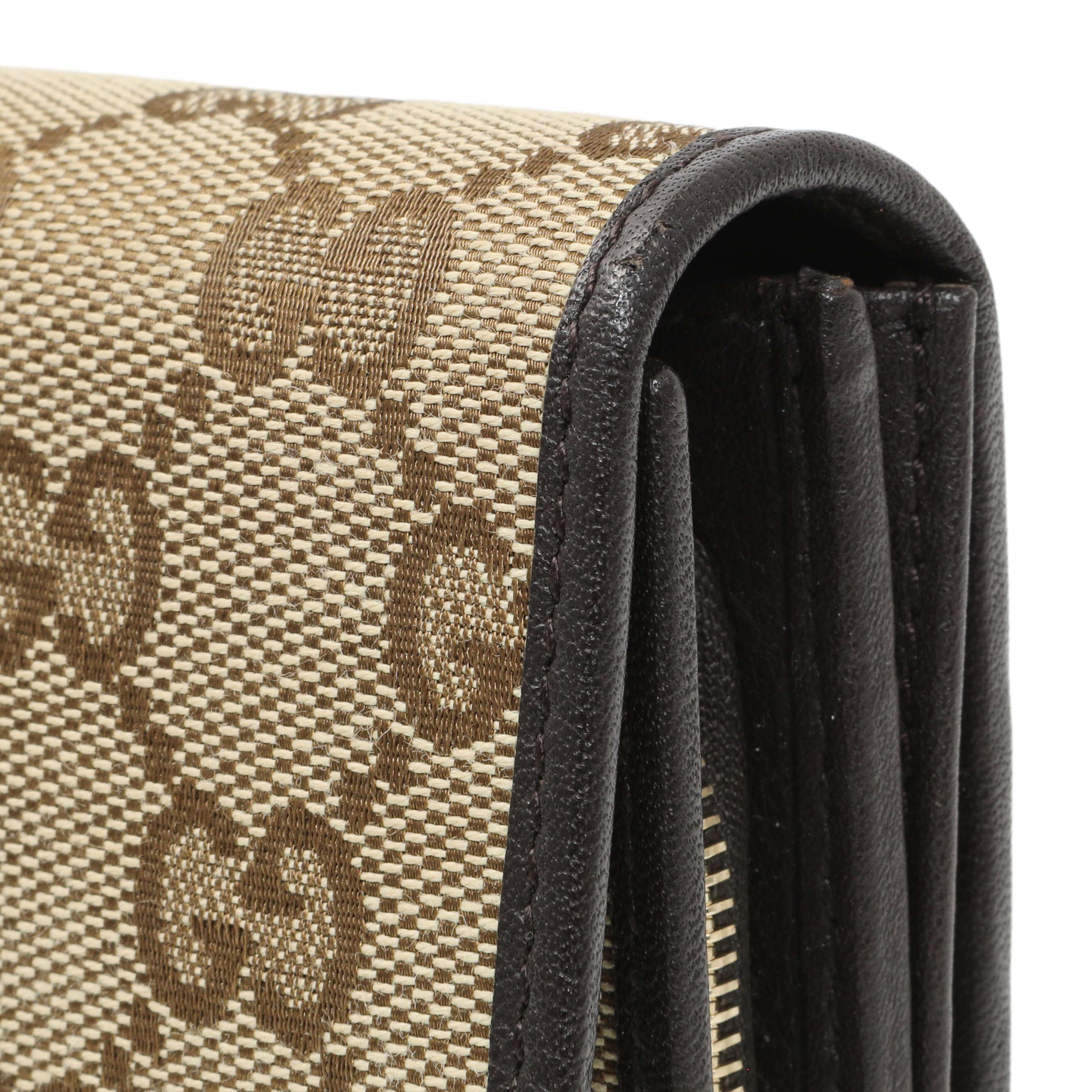 Gucci Monogram Canvas Chain Wallet - Image 6