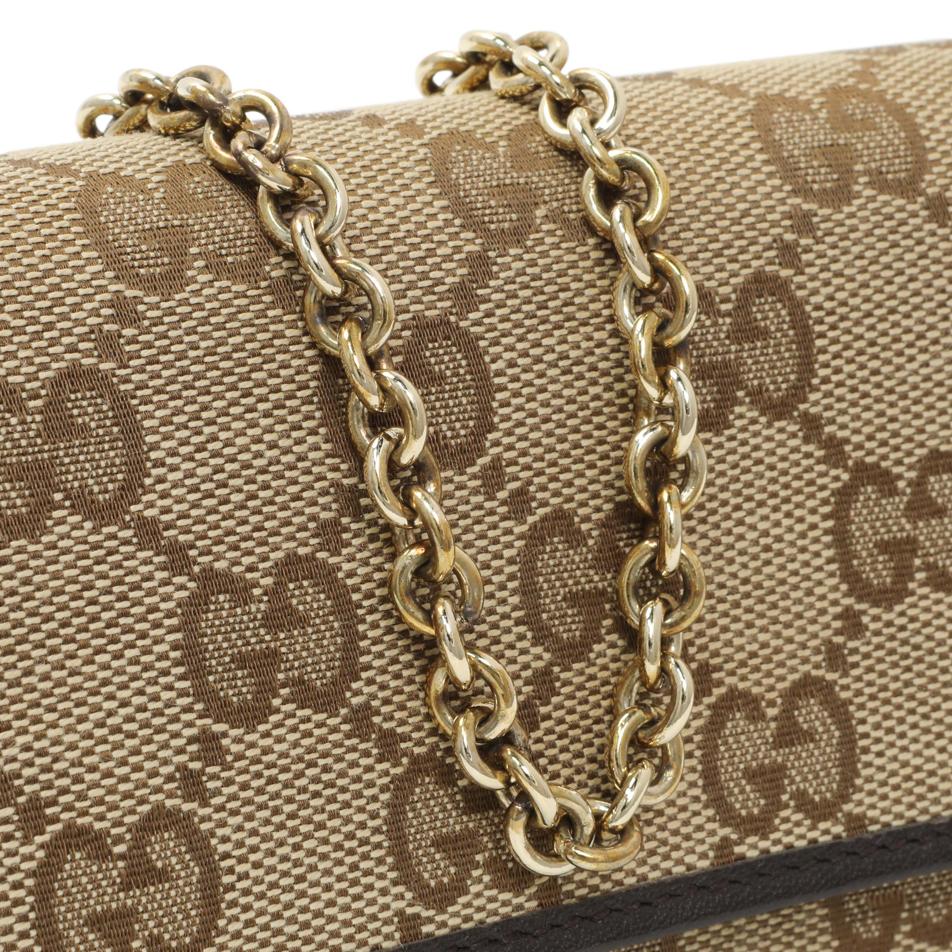 Gucci Monogram Canvas Chain Wallet - Image 7