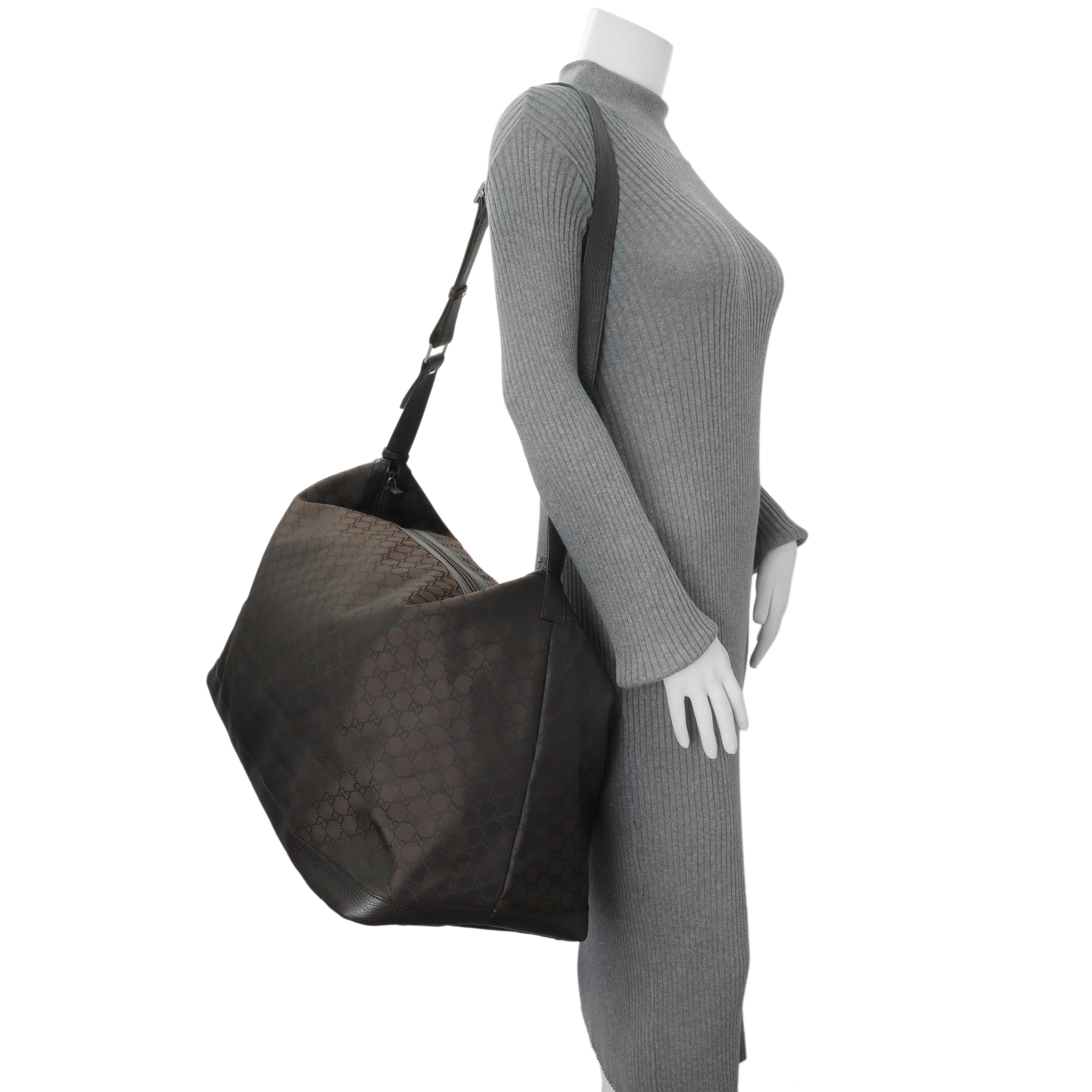 Gucci Monogram Nylon Large Travel Hobo - Image 7