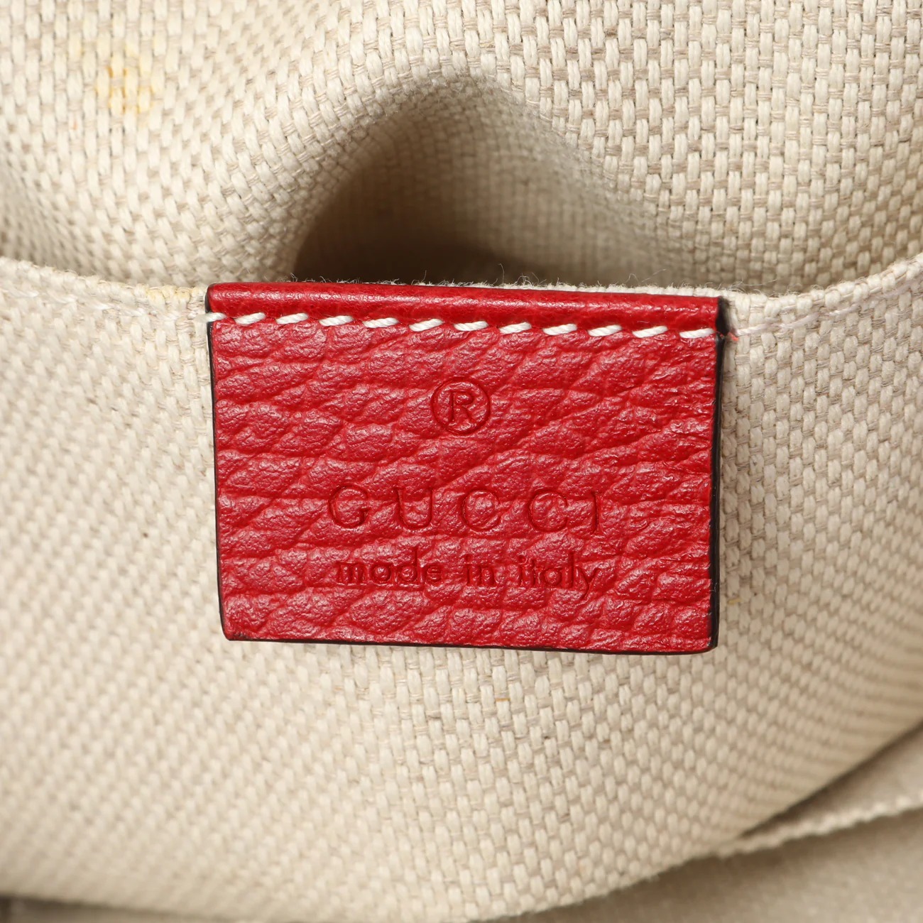 Gucci New Rosette Hibiscus Red Calfskin Small Soho Disco Bag - Image 5