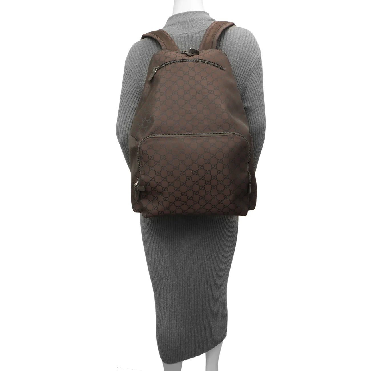Gucci Nylon Monogram Medium Backpack - Image 11