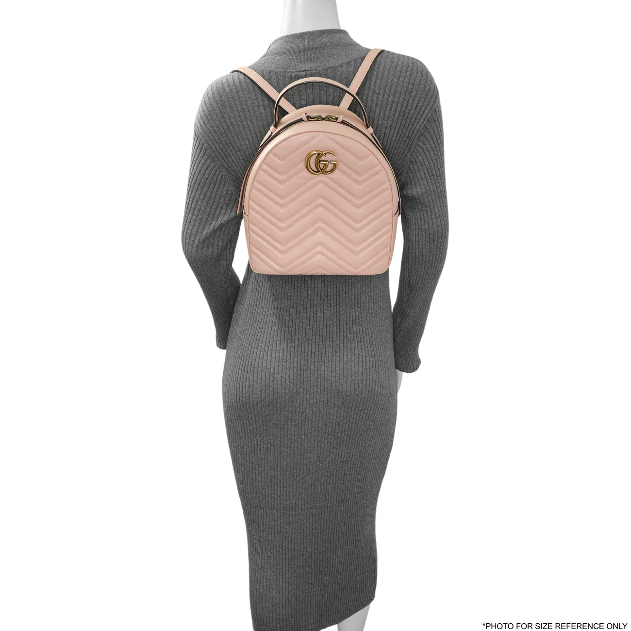 Gucci Perfect Pink Calfskin Matelasse GG Marmont Dome Backpack - Image 11