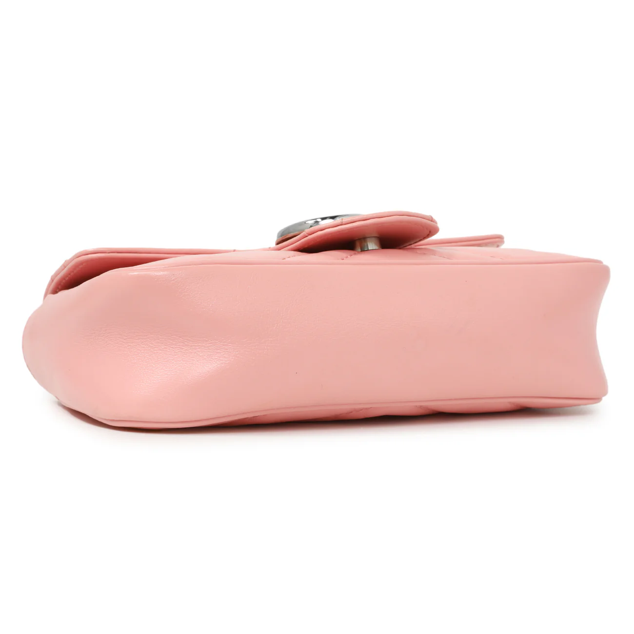 Gucci Pink Calfskin Matelasse Super Mini GG Marmont - Image 3
