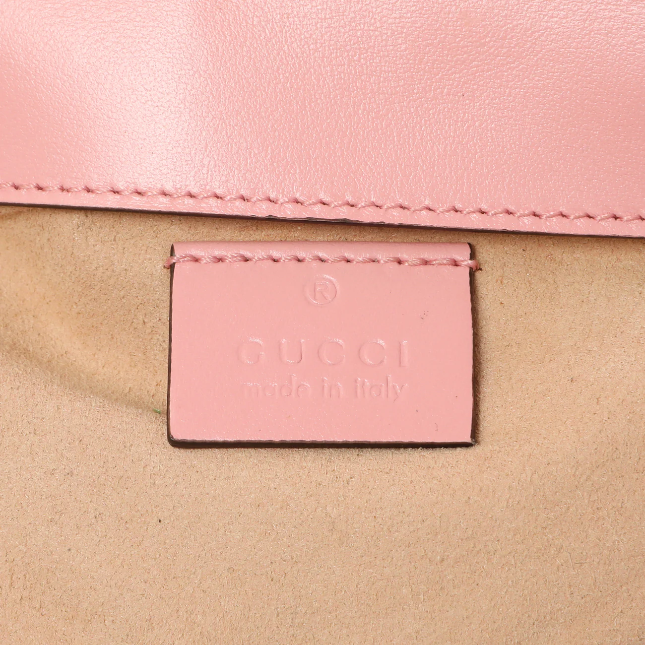 Gucci Pink Calfskin Matelasse Super Mini GG Marmont - Image 9