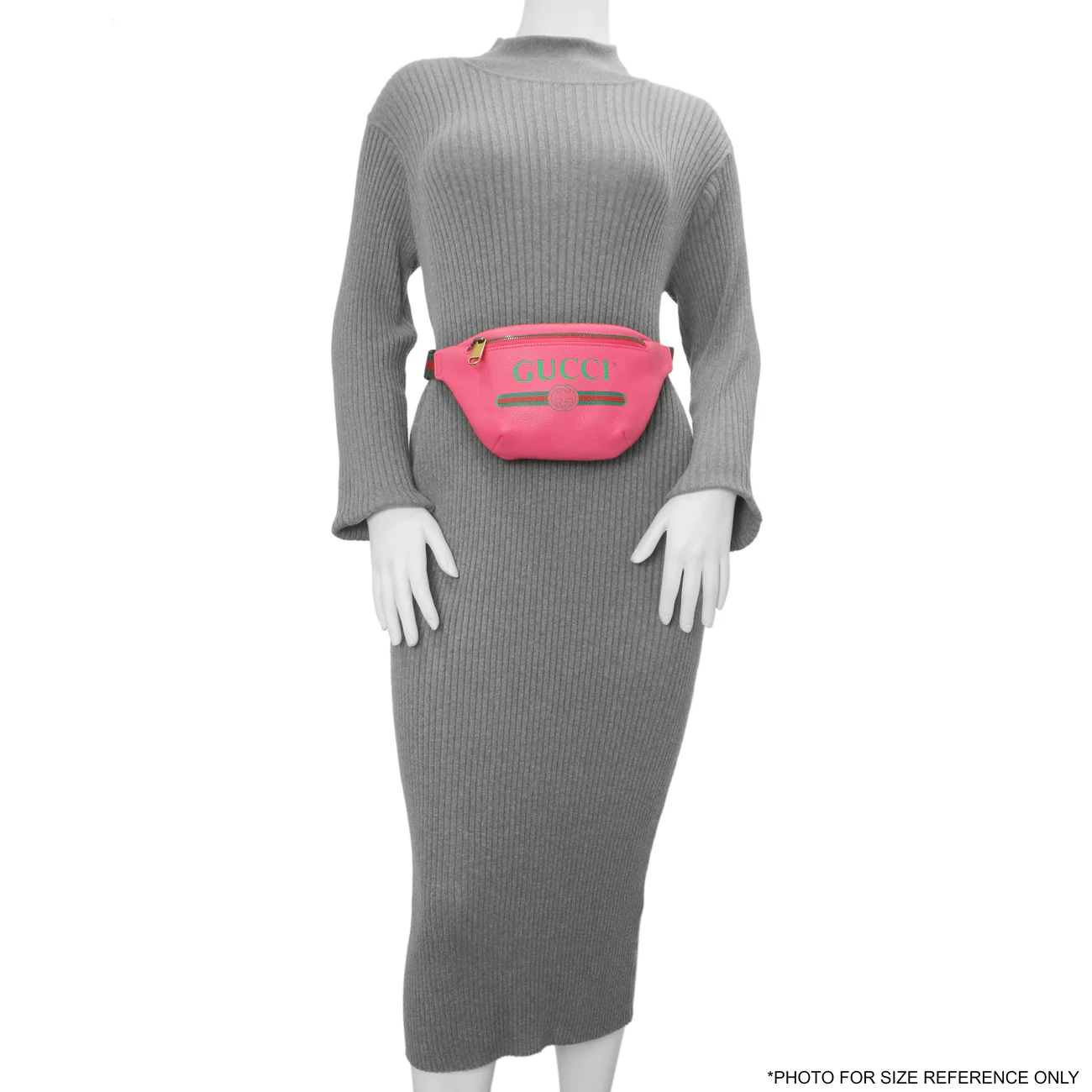 Gucci Pink Grained Calfskin Small Logo Belt Bag - Image 7
