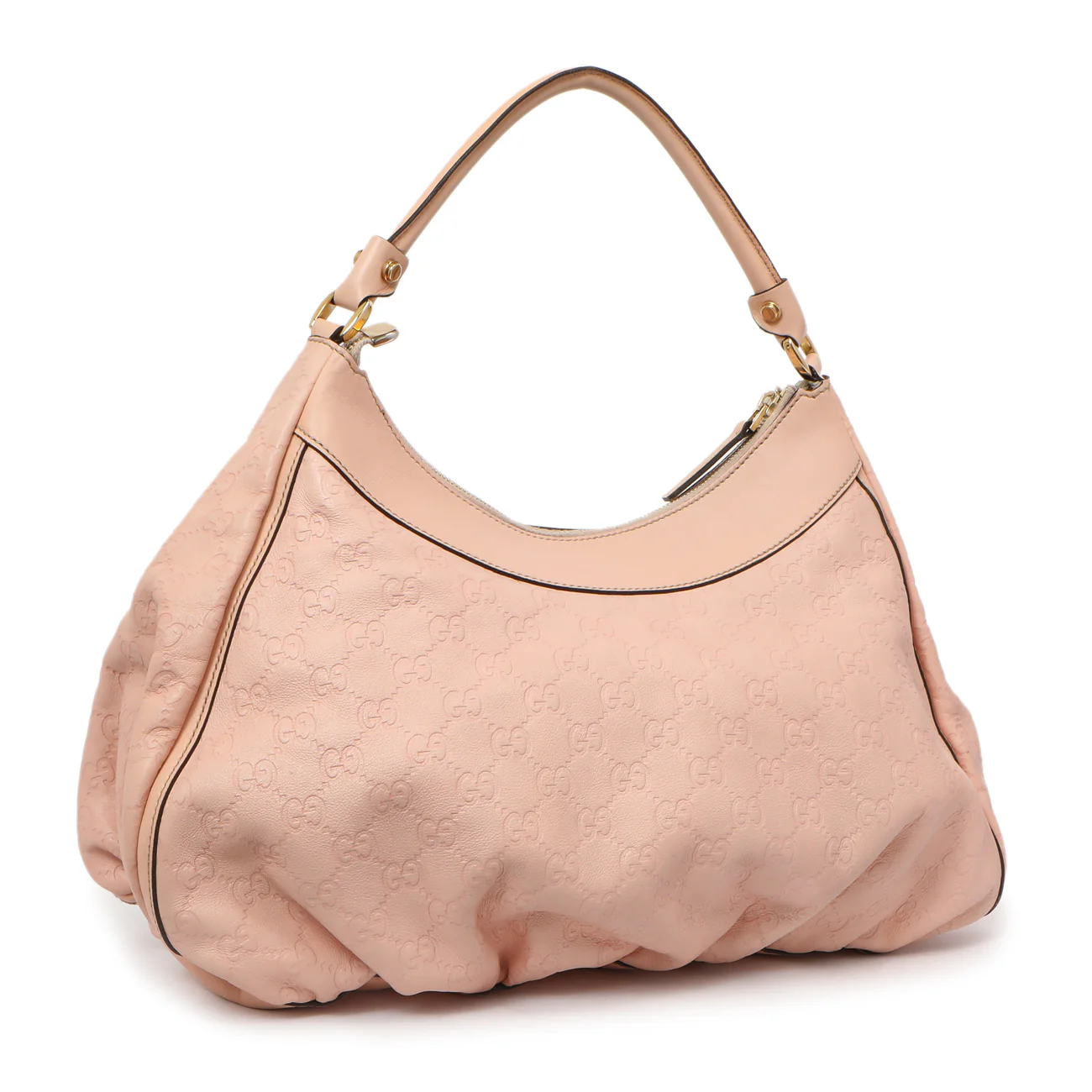 Gucci Pink Guccissima Large D Ring Hobo - Image 2
