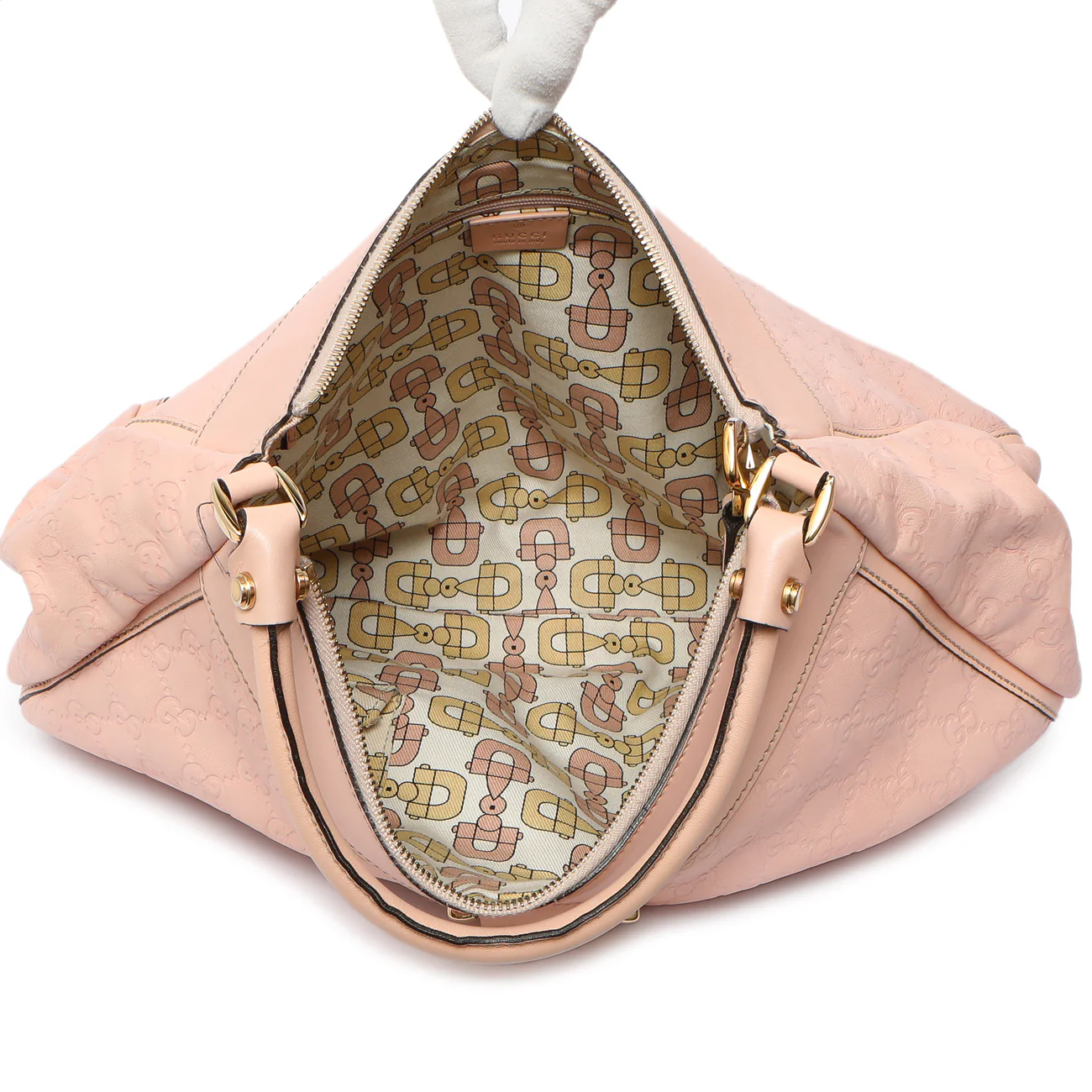 Gucci Pink Guccissima Large D Ring Hobo - Image 4