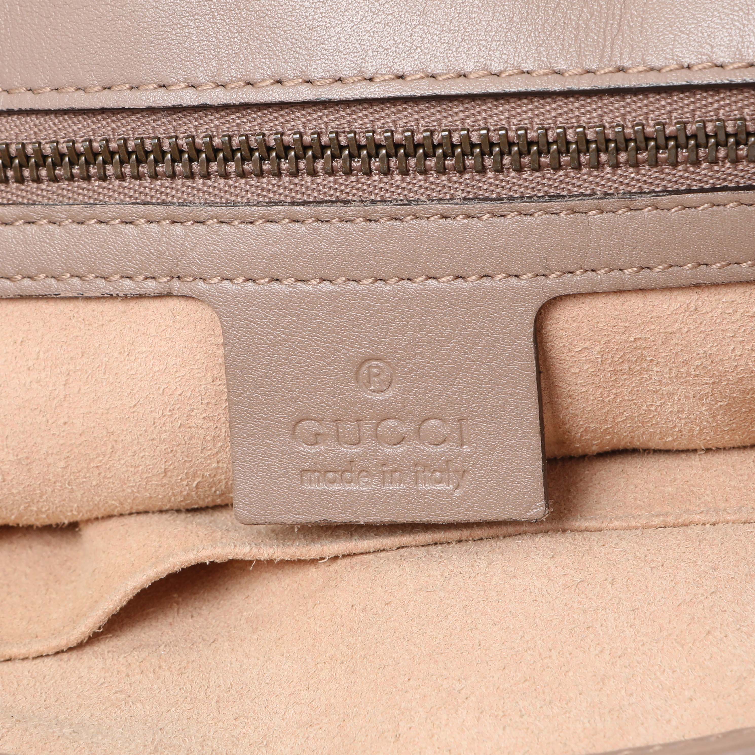 Gucci Porcelain Rose Calfskin Matelasse Medium GG Marmont Shoulder Bag - Image 9