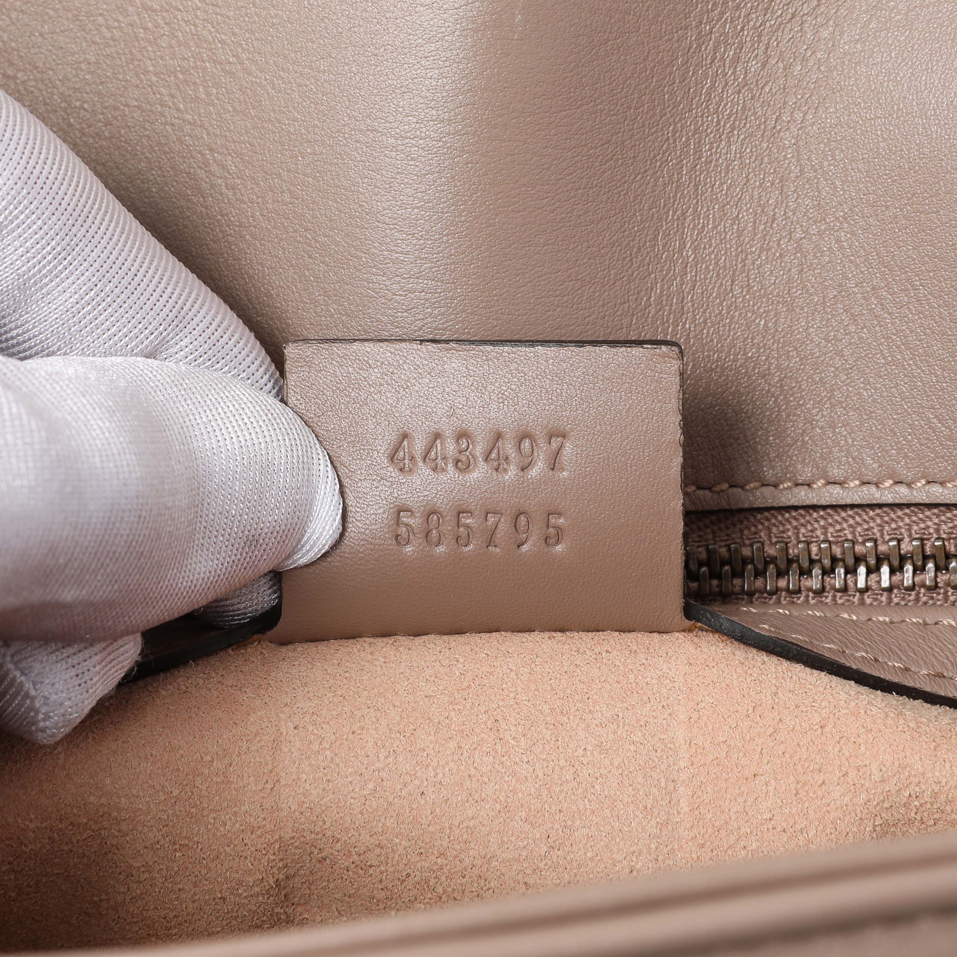 Gucci Porcelain Rose Calfskin Matelasse Small GG Marmont Shoulder Bag - Image 10