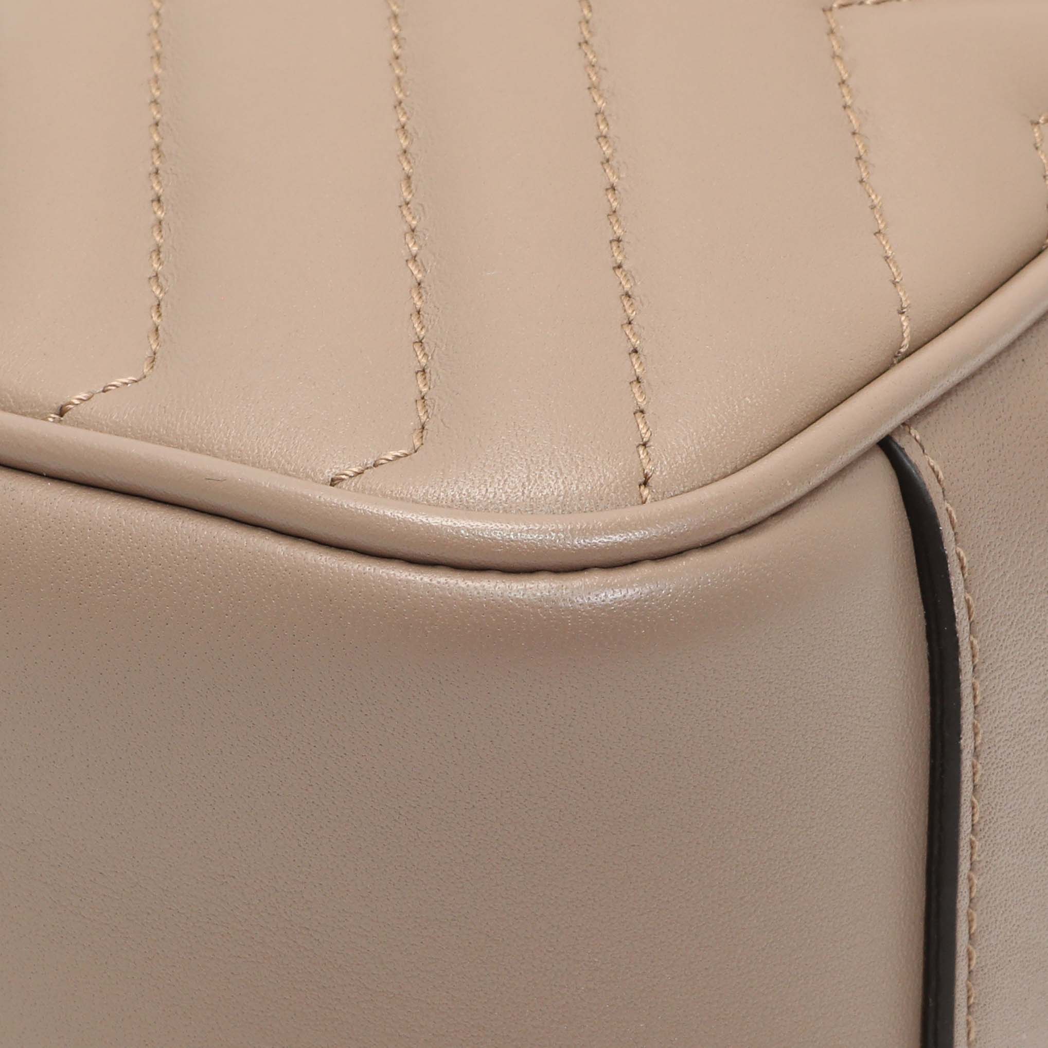 Gucci Porcelain Rose Calfskin Matelasse Small GG Marmont Shoulder Bag - Image 6