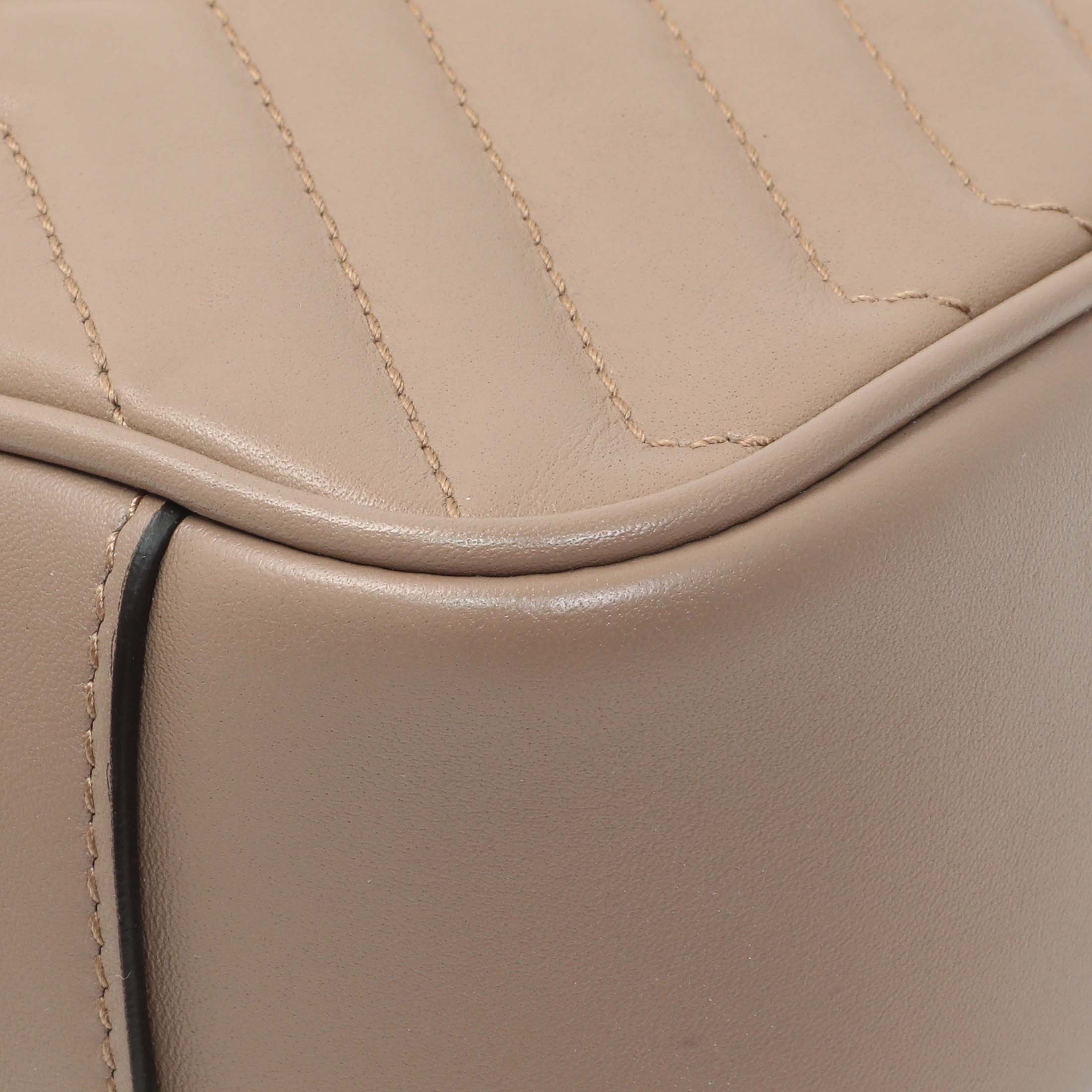 Gucci Porcelain Rose Calfskin Matelasse Small GG Marmont Shoulder Bag - Image 7