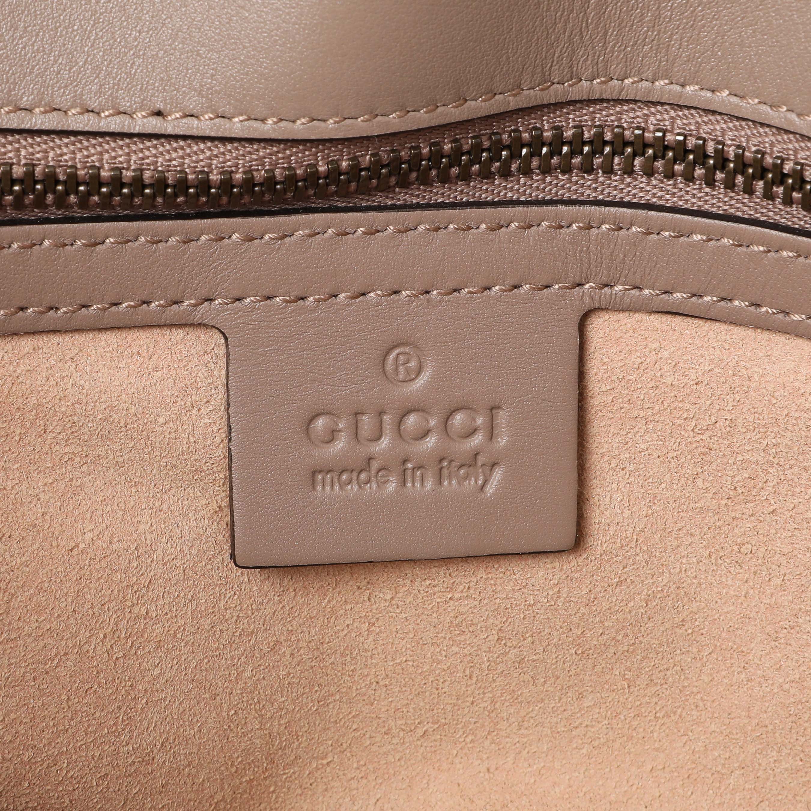 Gucci Porcelain Rose Calfskin Matelasse Small GG Marmont Shoulder Bag - Image 9