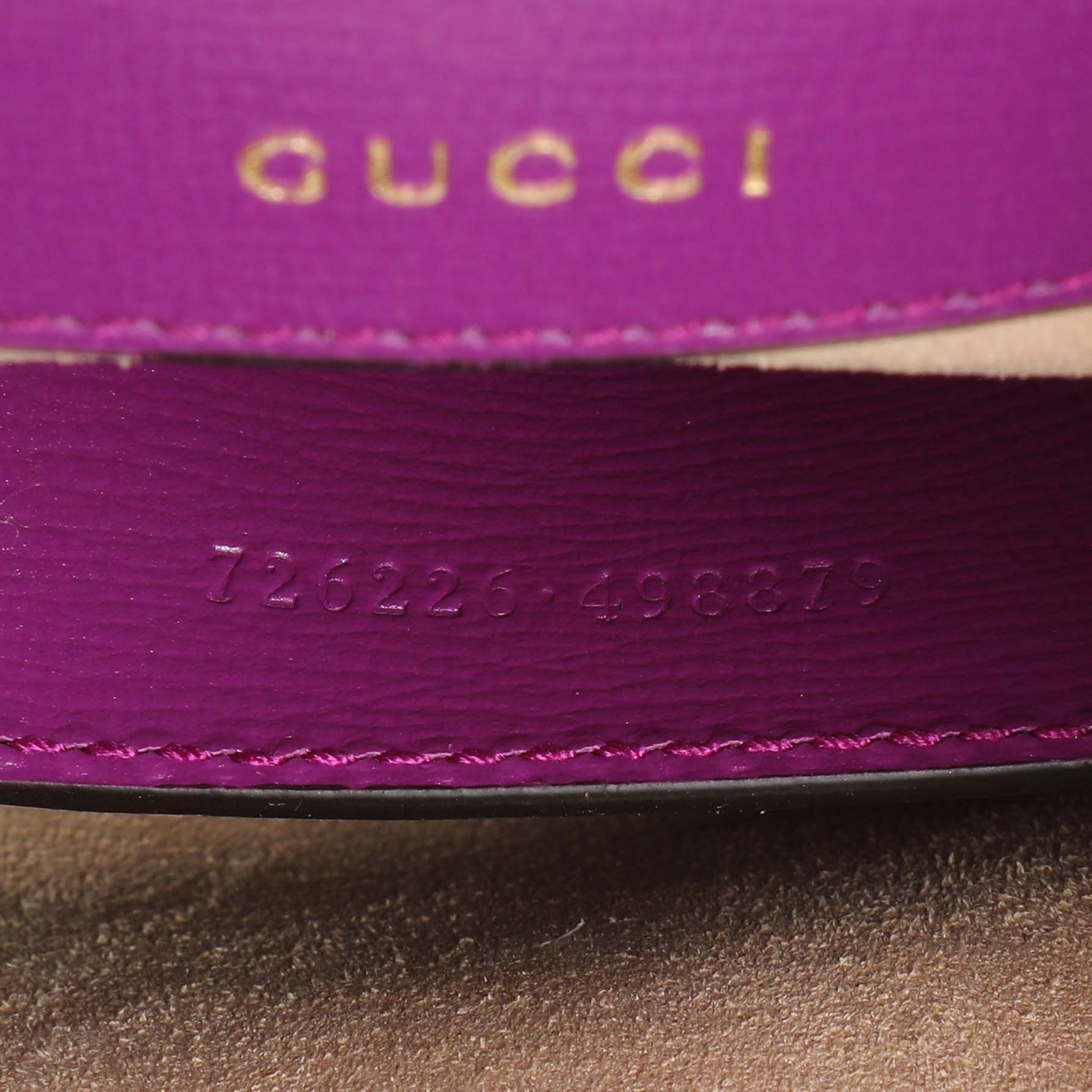 Gucci Purple Calfskin Horsebit 1955 Small Shoulder Bag - Image 6