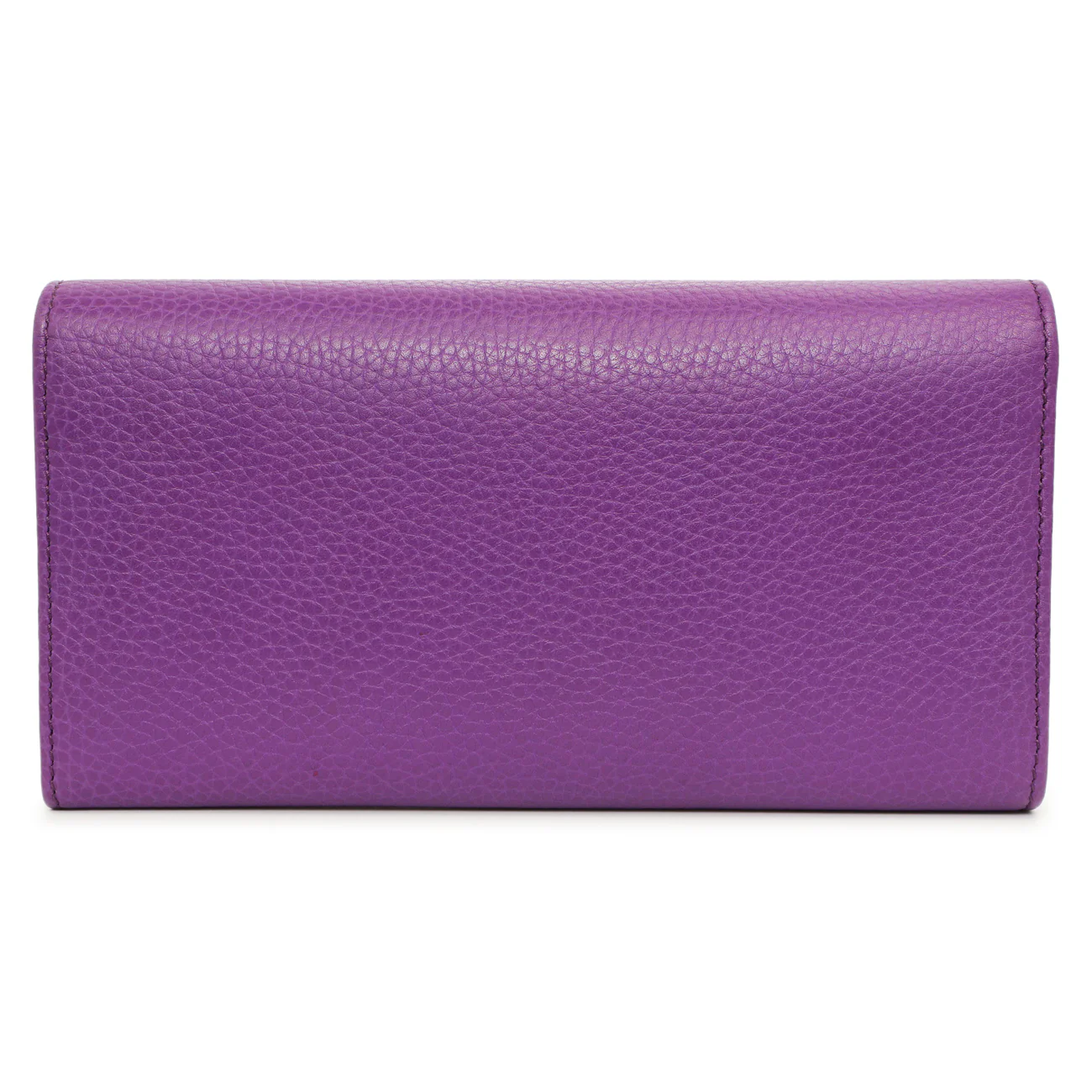 Gucci Purple Pebbled Calfskin Large Soho Continental Wallet - Image 2
