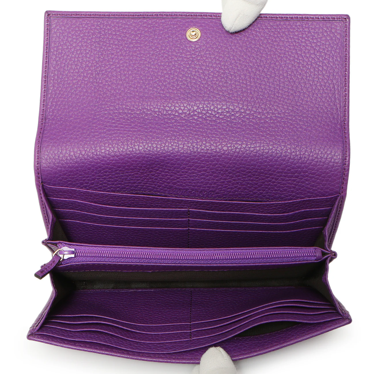 Gucci Purple Pebbled Calfskin Large Soho Continental Wallet - Image 4