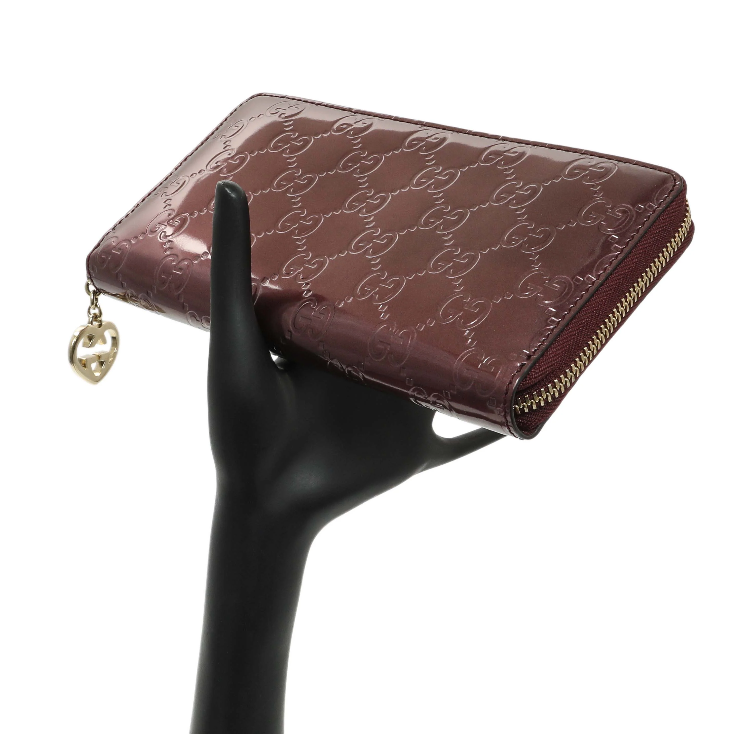 Gucci Purple Shine Guccissima Zip Around Wallet - Image 7