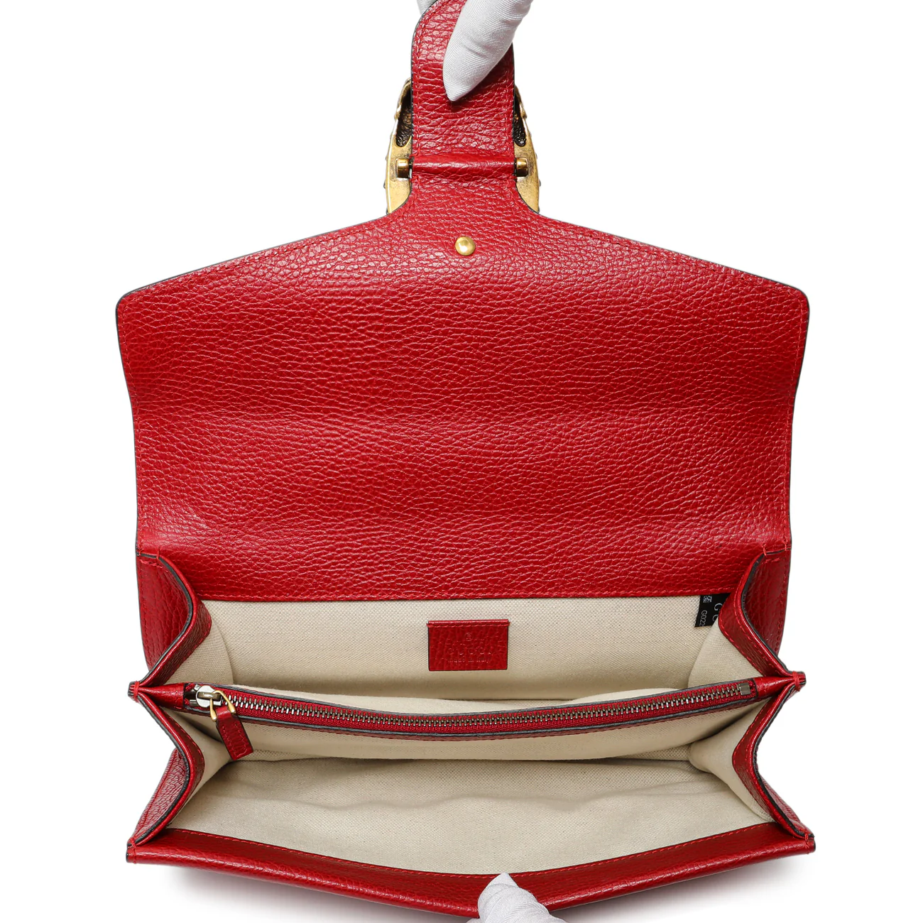Gucci Red Calfskin Small Dionysus Shoulder Bag - Image 4