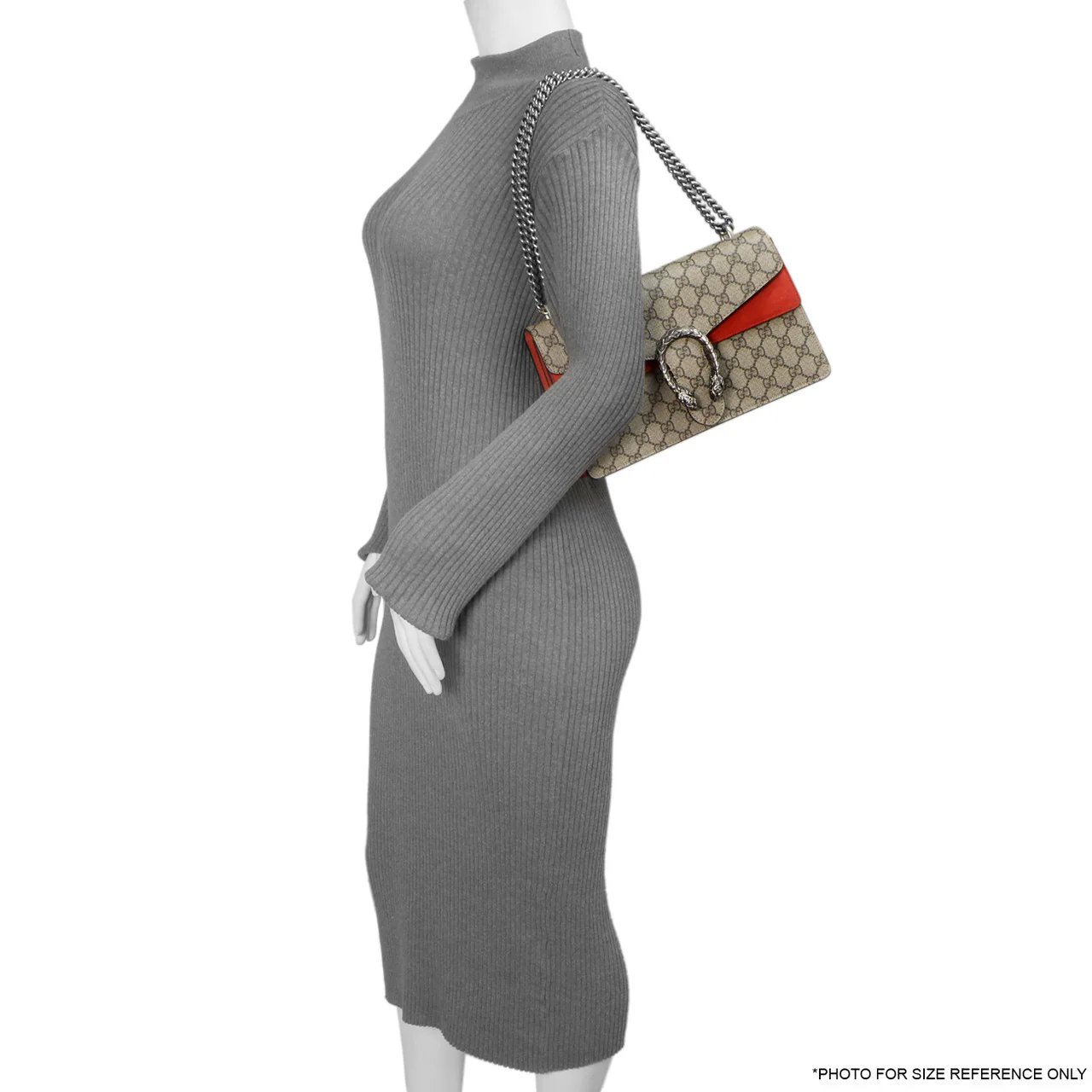 Gucci Red GG Supreme Monogram Small Dionysus Shoulder  Bag - Image 10