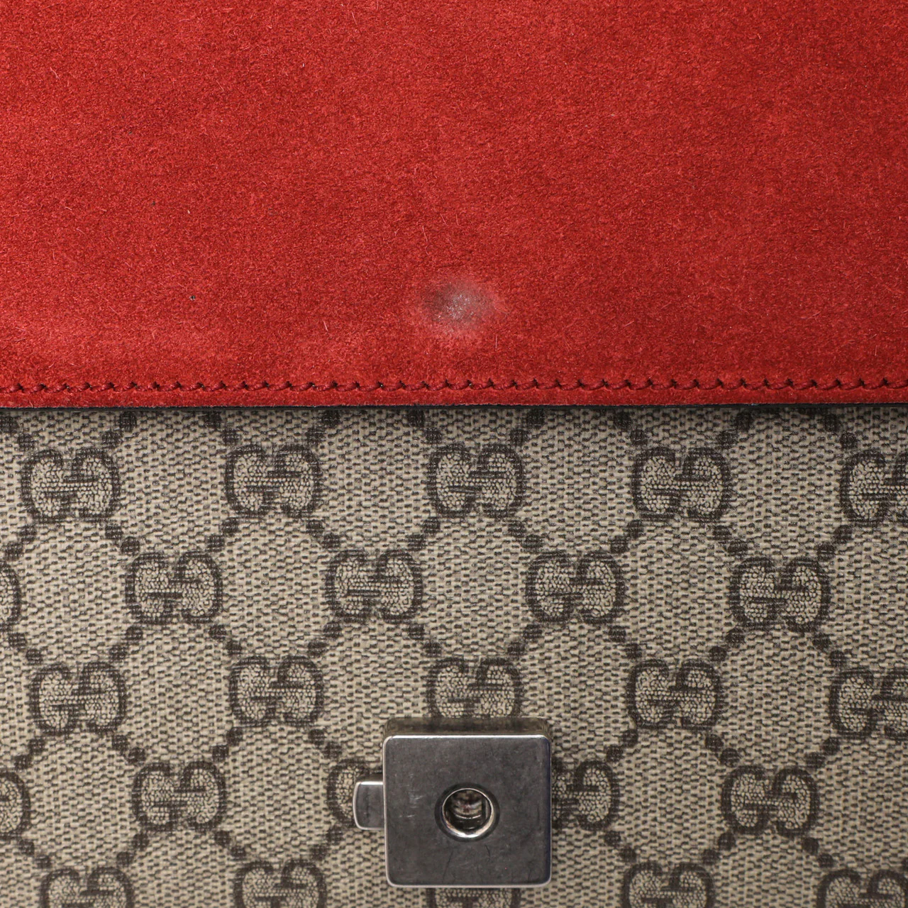 Gucci Red GG Supreme Monogram Small Dionysus Shoulder  Bag - Image 8