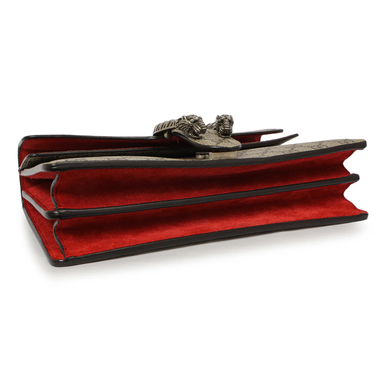 Gucci Red GG Supreme Monogram Small Dionysus Shoulder Bag - Image 4