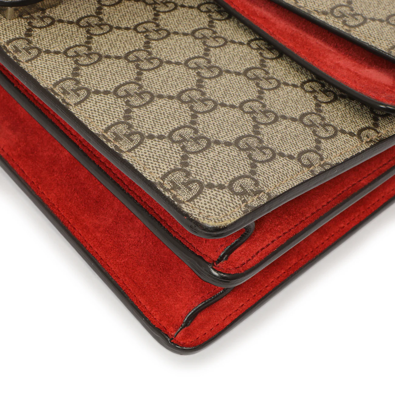 Gucci Red GG Supreme Monogram Small Dionysus Shoulder Bag - Image 6